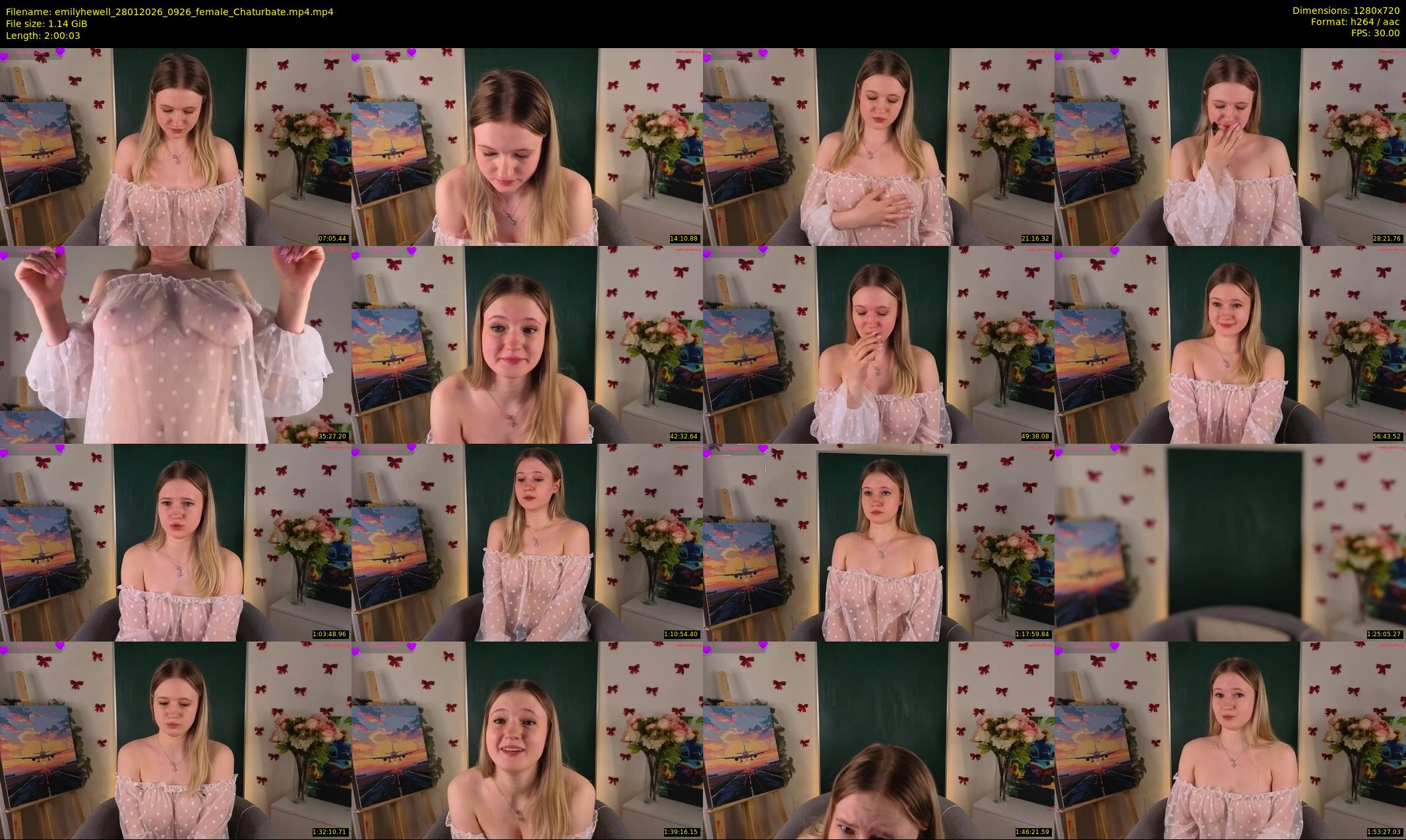 emilyhewell — 121 minute Chaturbate female cam show recording, 720p, Jan 28, 2026