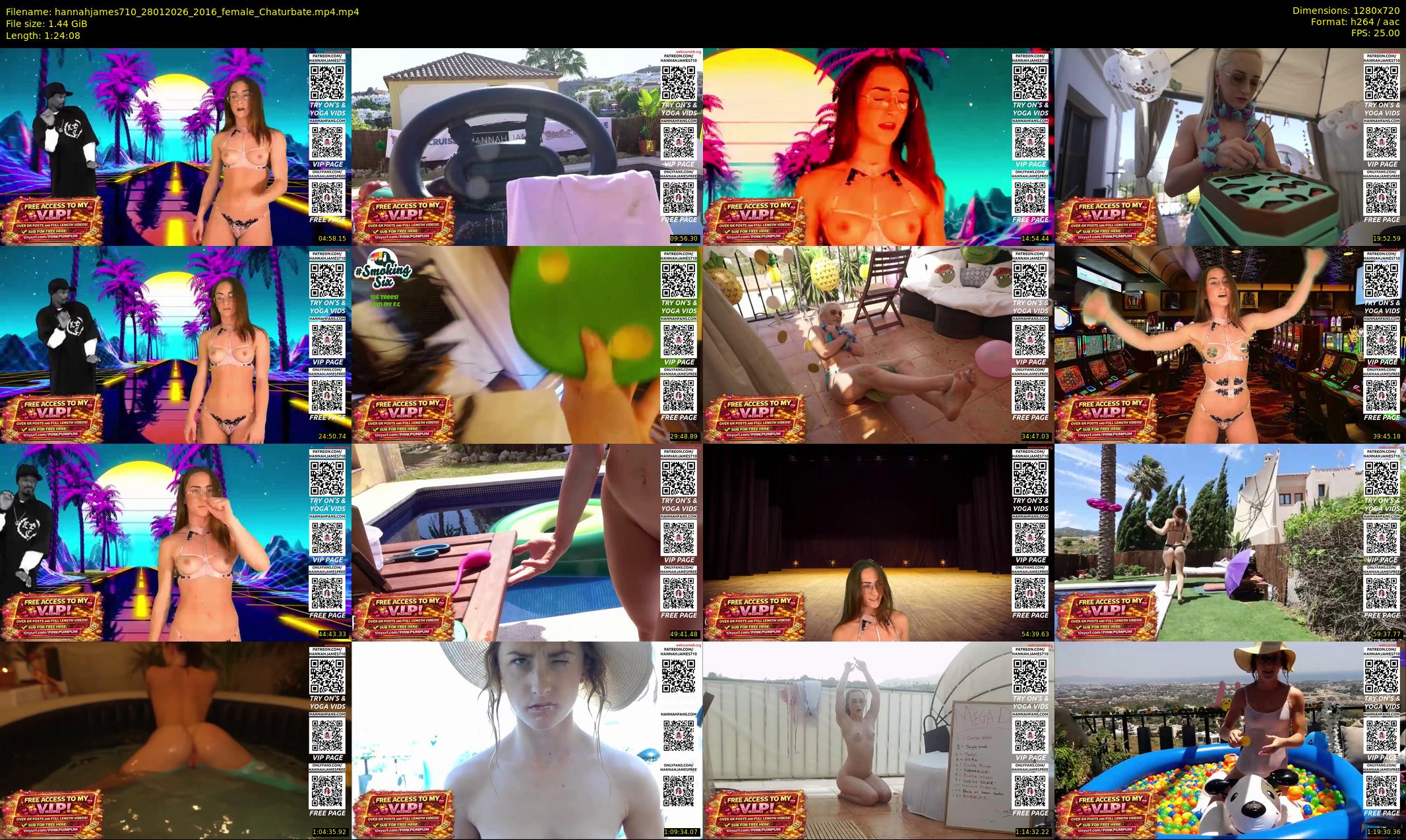 hannahjames710 — 85 minute Chaturbate female cam show recording, 720p, Jan 28, 2026