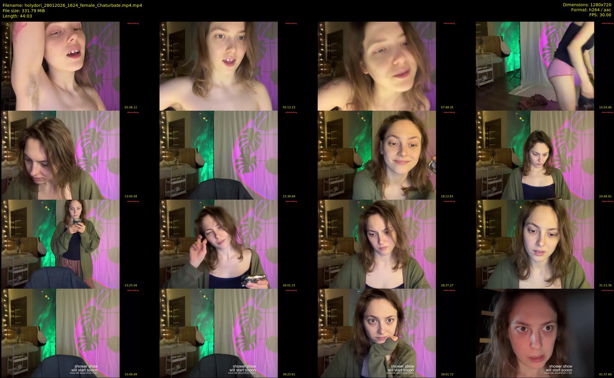 holydori — 45 minute Chaturbate female cam show recording, 720p, Jan 28, 2026