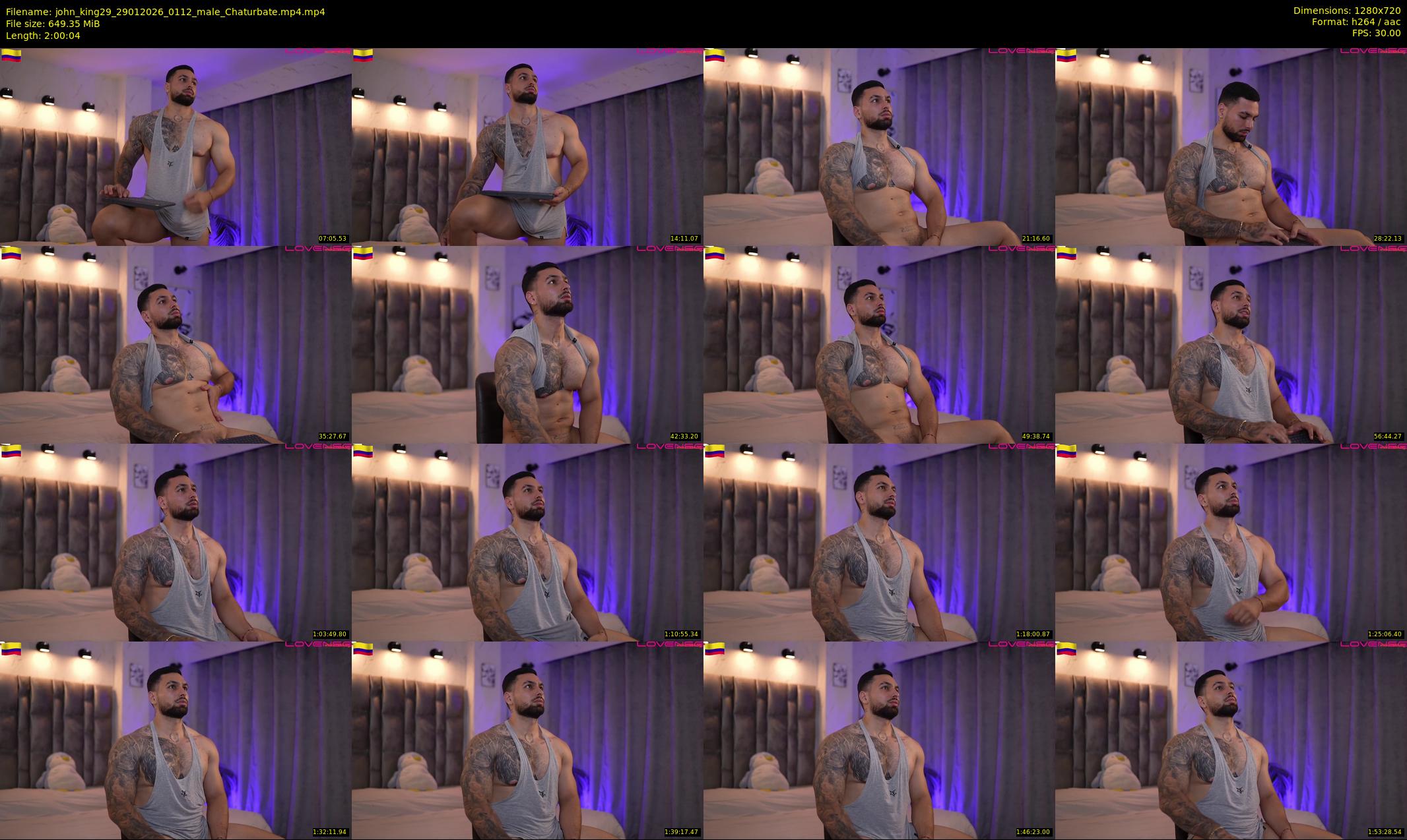 john_king29 — 121 minute Chaturbate male cam show recording, 720p, Jan 29, 2026