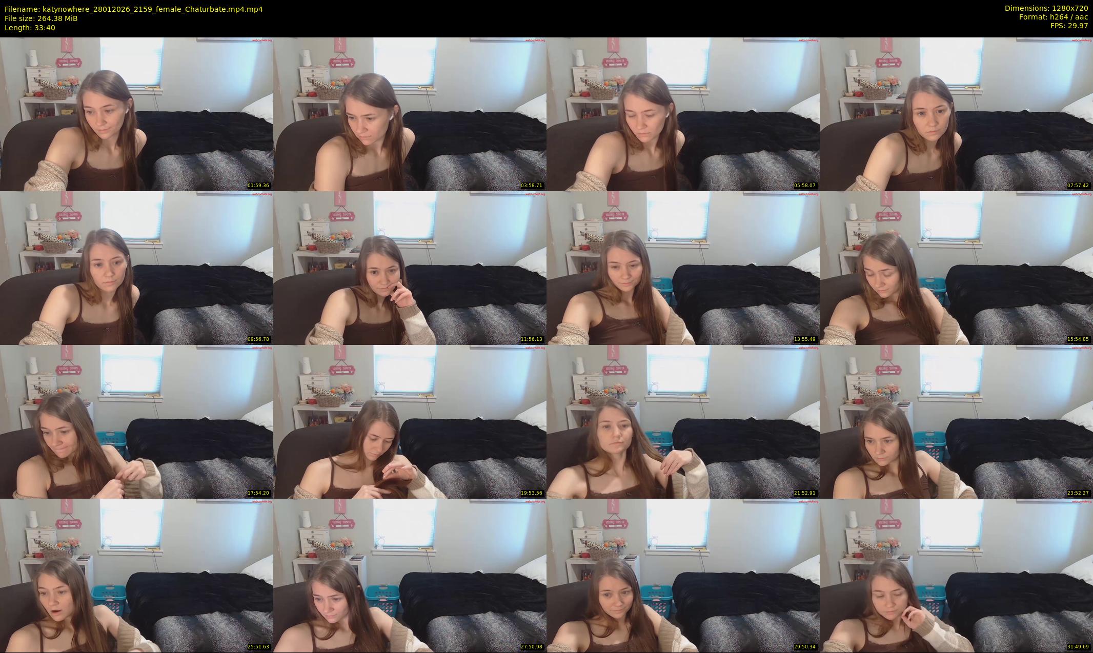 katynowhere — 34 minute Chaturbate female cam show recording, 720p, Jan 28, 2026