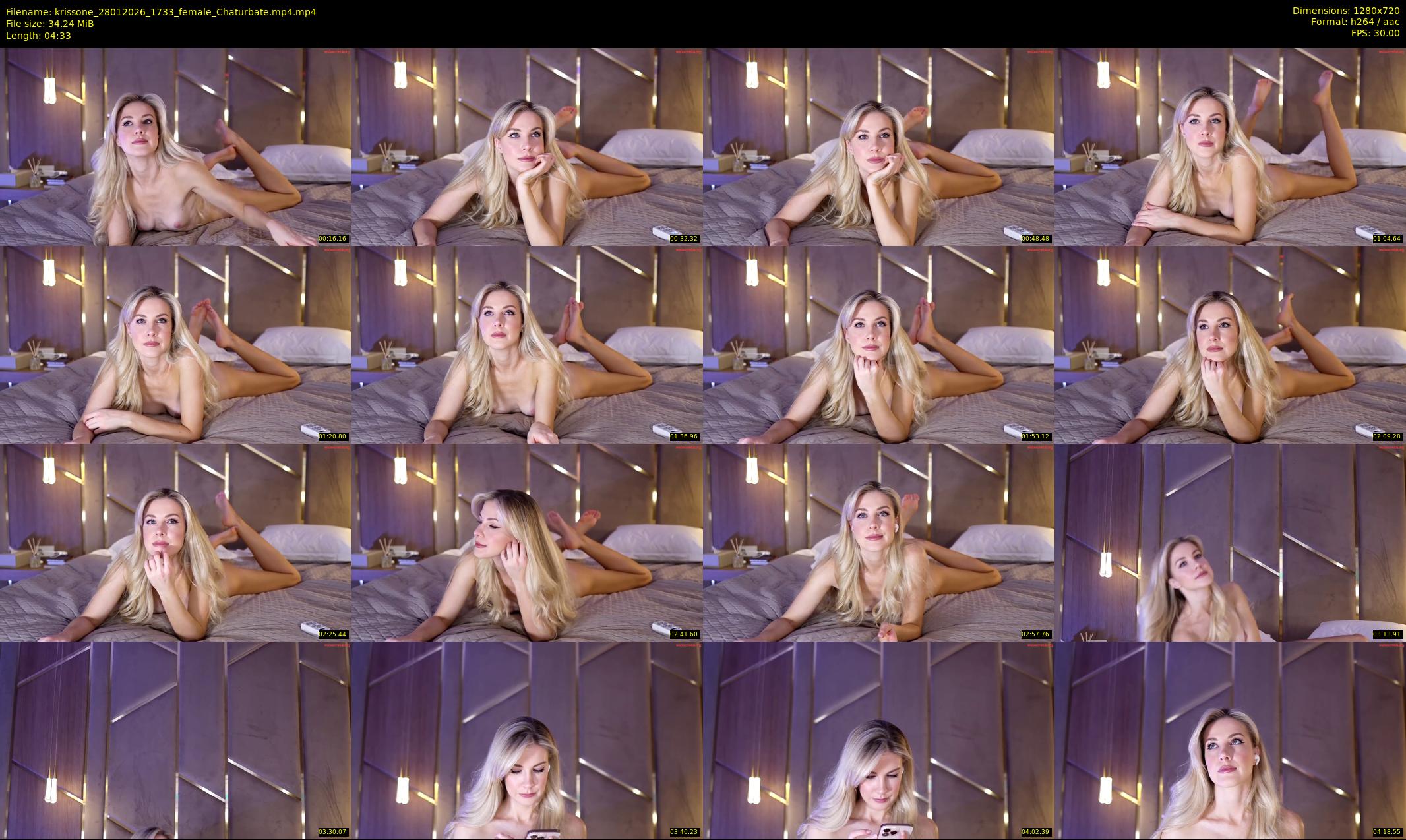 krissone — 5 minute Chaturbate female cam show recording, 720p, Jan 28, 2026