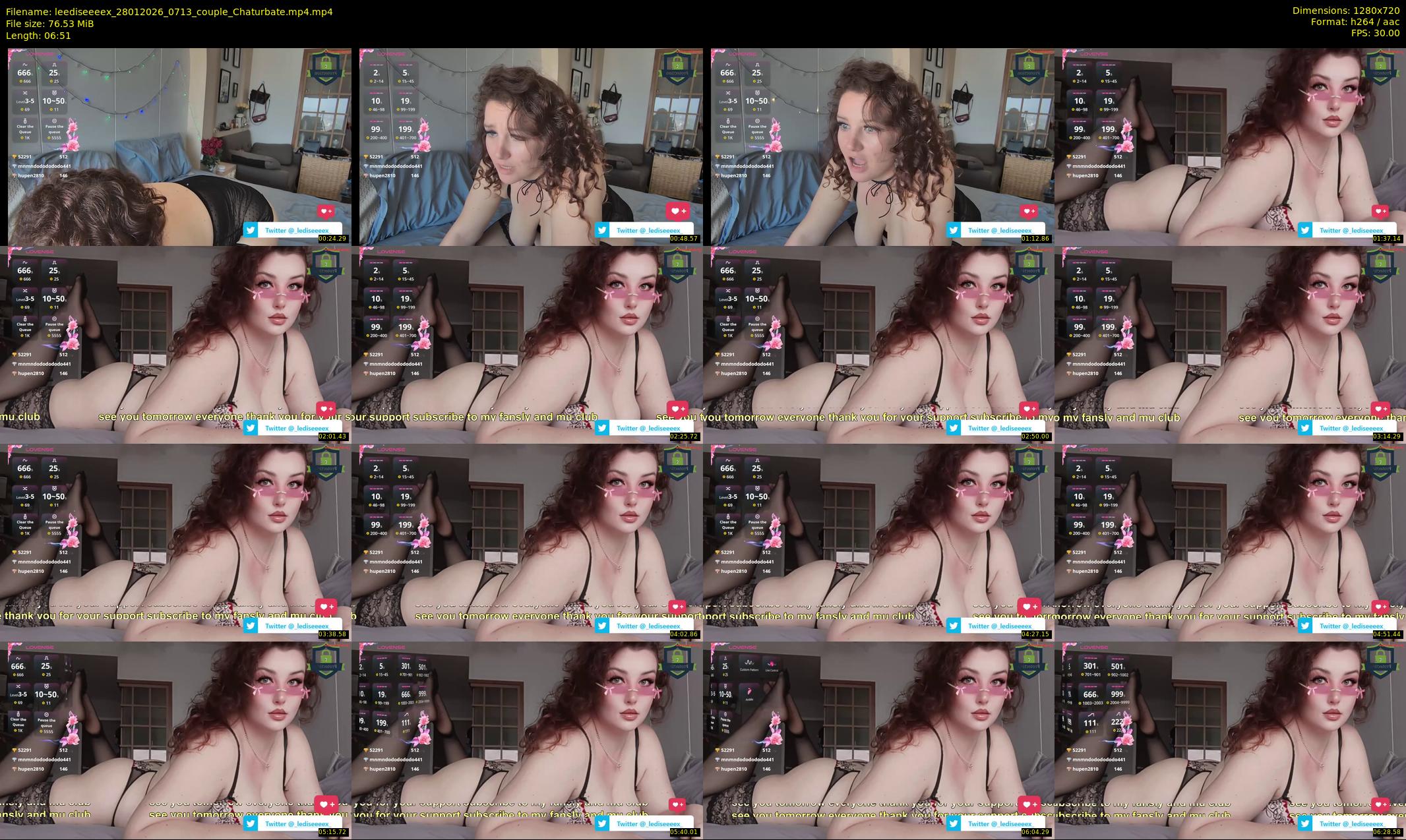 leediseeeex — 7 minute Chaturbate female cam show recording, 720p, Jan 28, 2026