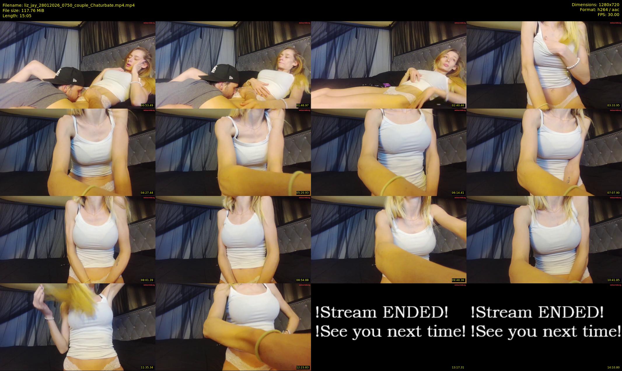 liz_jay — 16 minute Chaturbate couple cam show recording, 720p, Jan 28, 2026