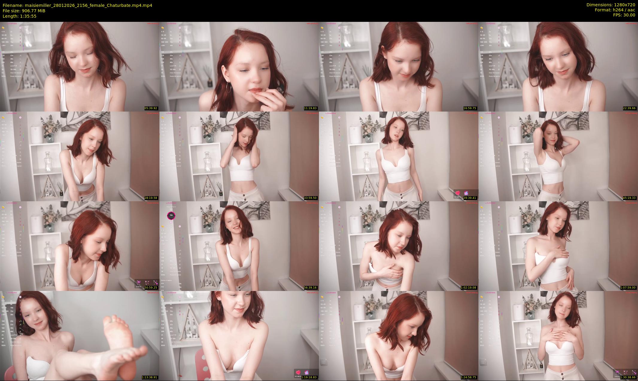 maisiemiller — 96 minute Chaturbate female cam show recording, 720p, Jan 28, 2026
