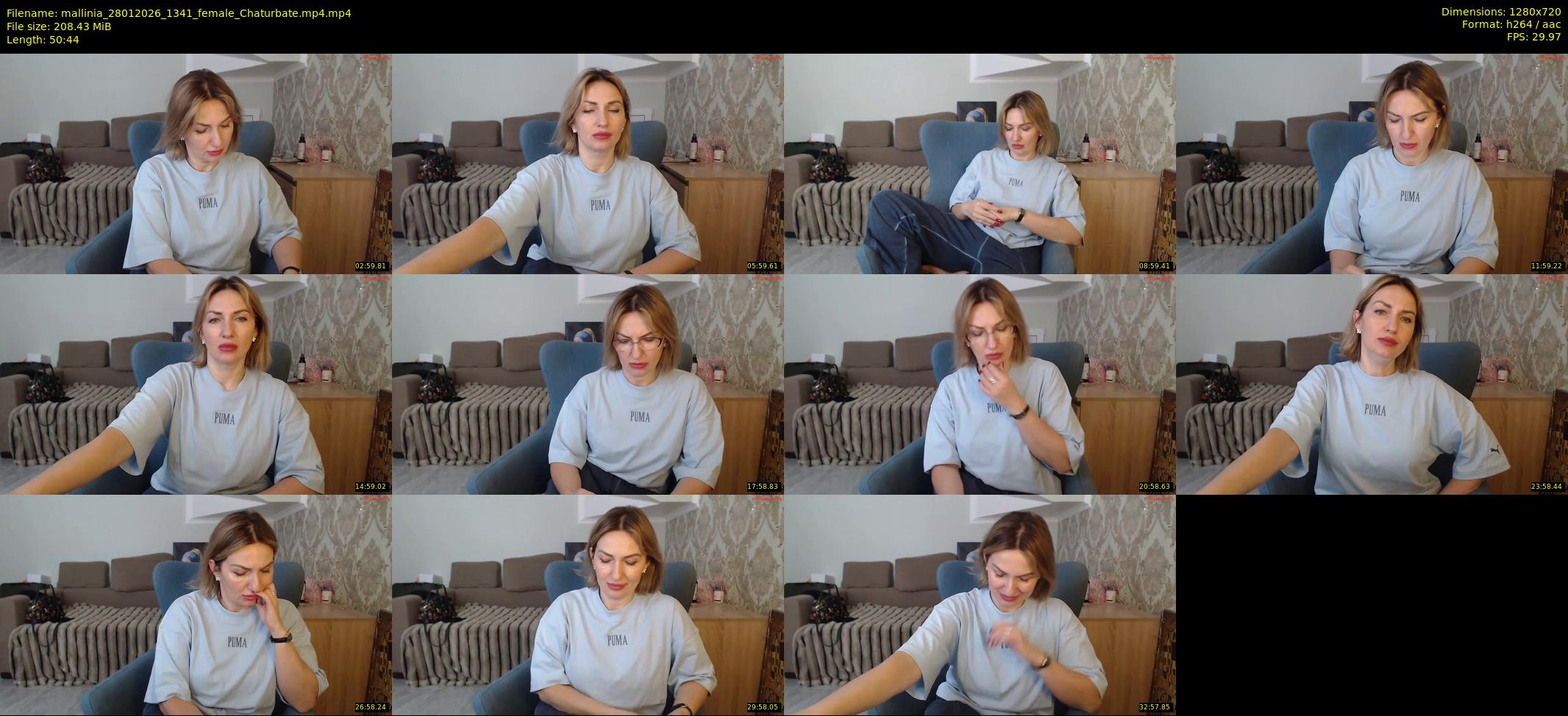 mallinia — 51 minute Chaturbate female cam show recording, 720p, Jan 28, 2026
