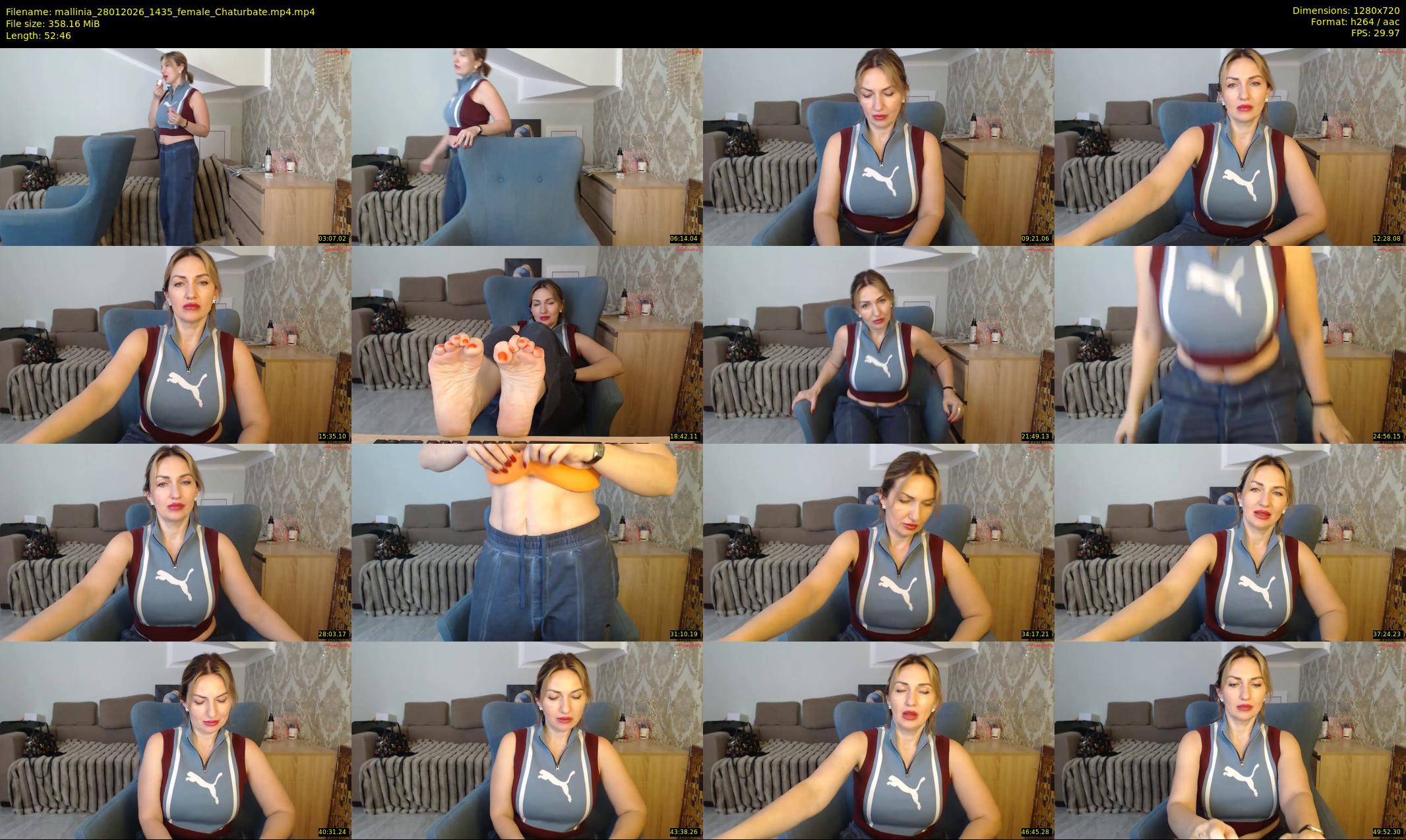 mallinia — 53 minute Chaturbate female cam show recording, 720p, Jan 28, 2026