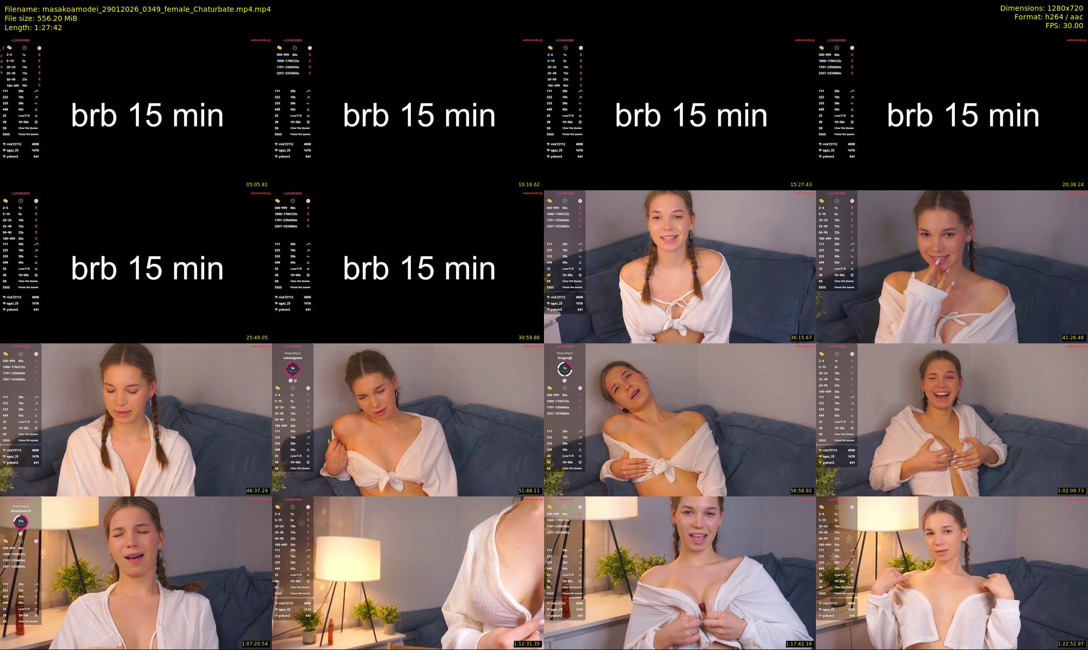 masakoamodei — 88 minute Chaturbate female cam show recording, 720p, Jan 29, 2026