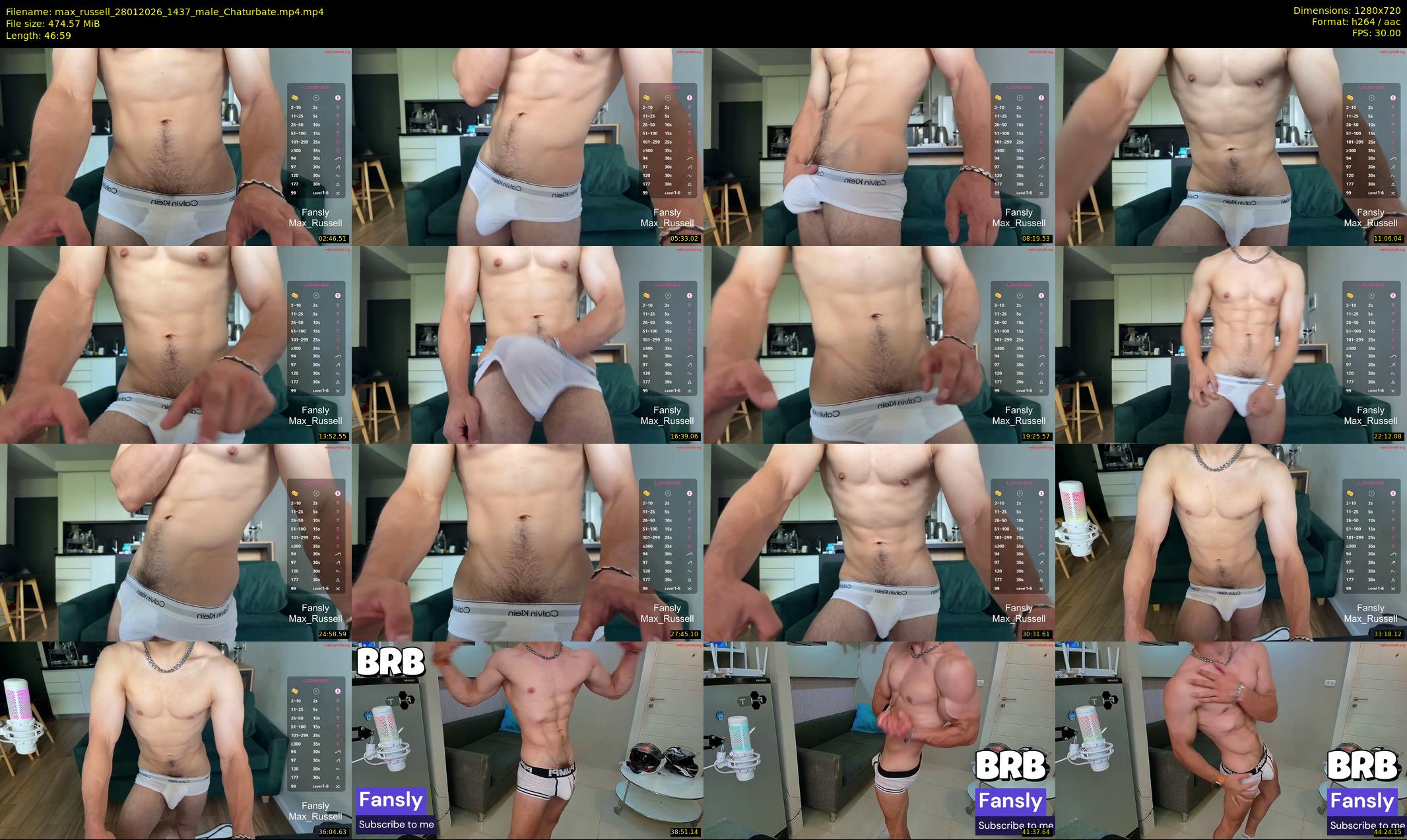 max_russell — 47 minute Chaturbate male cam show recording, 720p, Jan 28, 2026