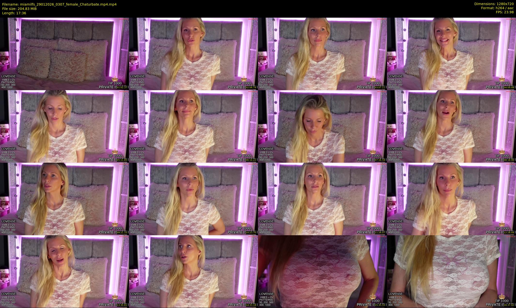 miamilfs — 18 minute Chaturbate female cam show recording, 720p, Jan 29, 2026