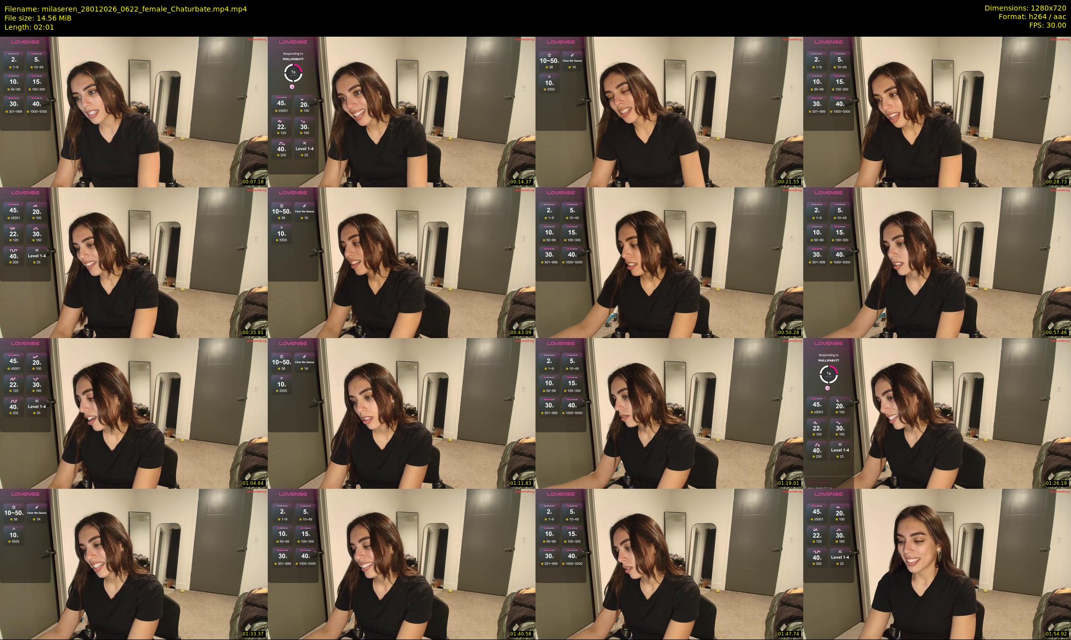 milaseren — 3 minute Chaturbate female cam show recording, 720p, Jan 28, 2026