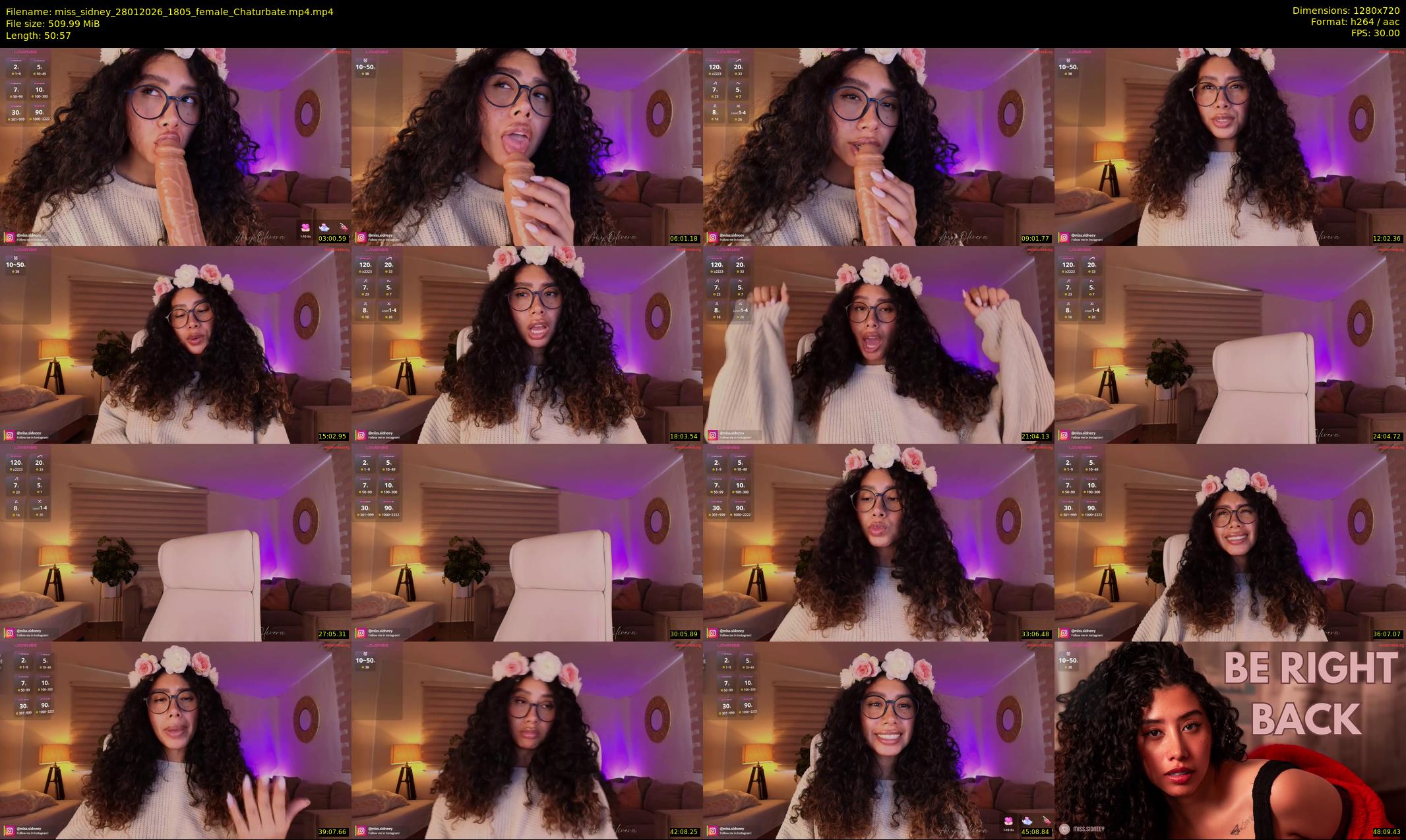 miss_sidney — 51 minute Chaturbate female cam show recording, 720p, Jan 28, 2026