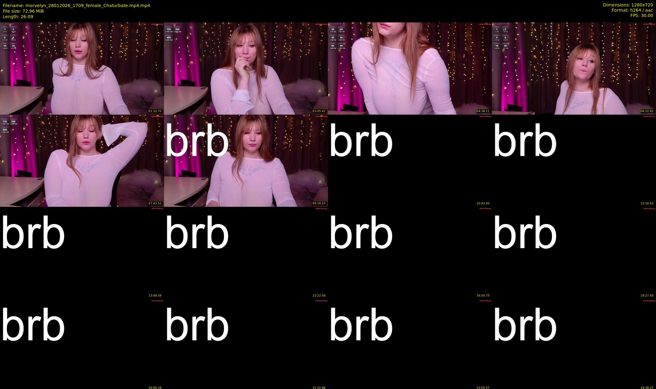 morvelyn — 27 minute Chaturbate female cam show recording, 720p, Jan 28, 2026