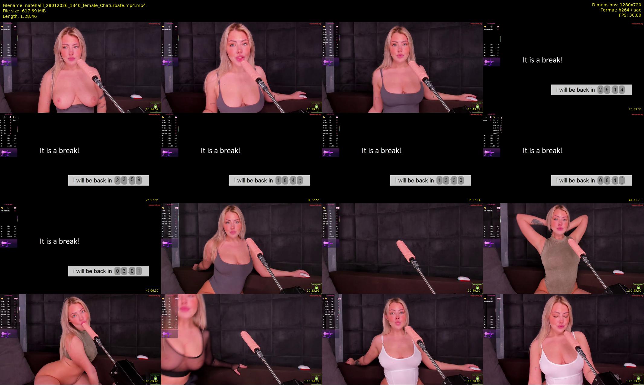 natehalll — 89 minute Chaturbate female cam show recording, 720p, Jan 28, 2026