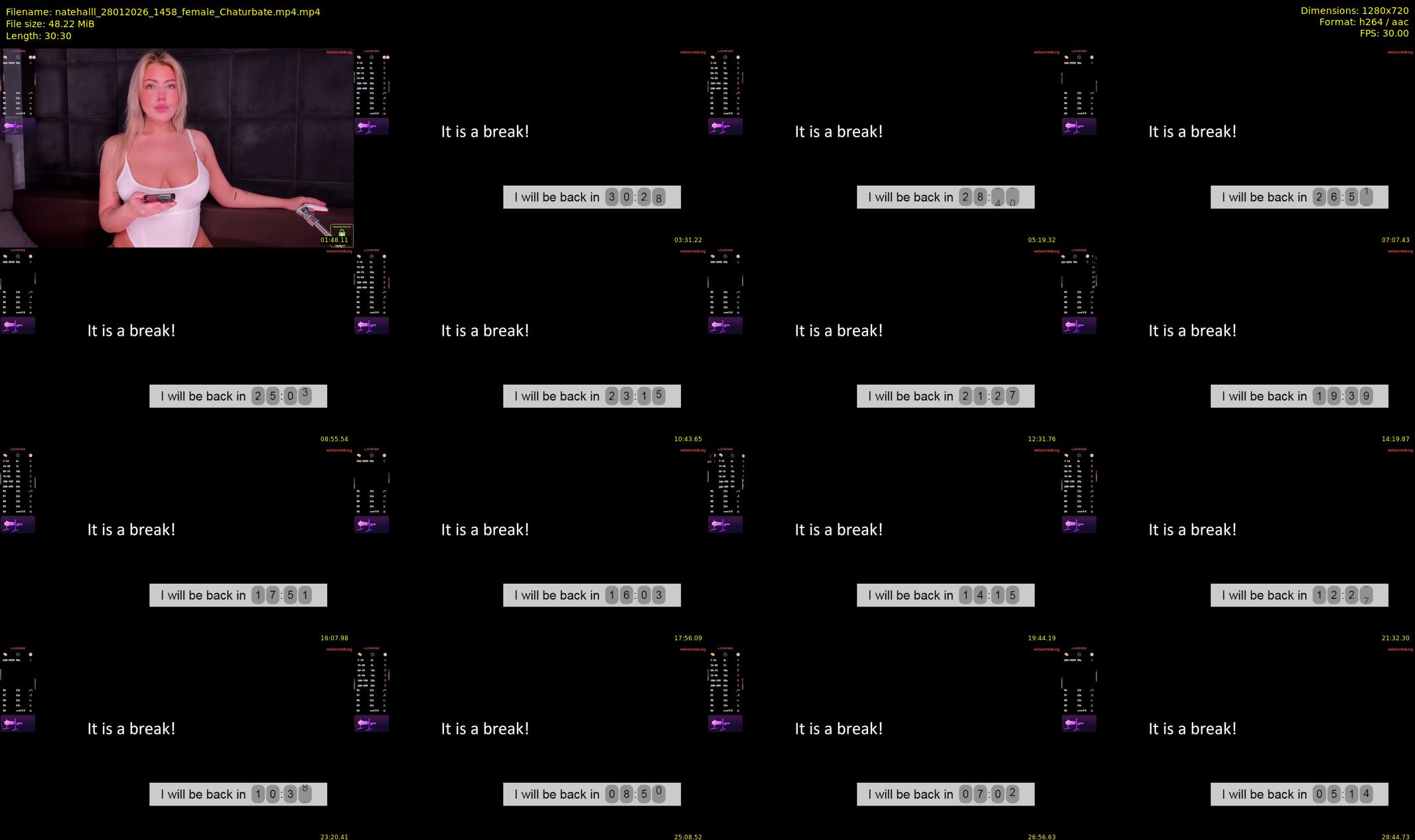 natehalll — 31 minute Chaturbate female cam show recording, 720p, Jan 28, 2026