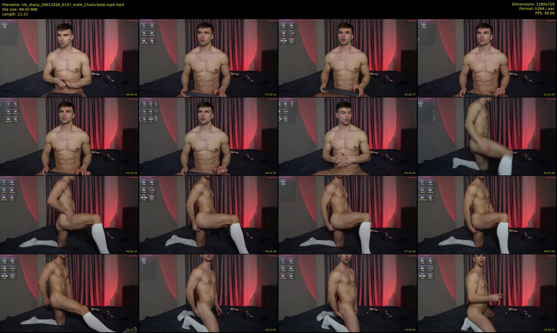 nik_sharp — 12 minute Chaturbate male cam show recording, 720p, Jan 29, 2026