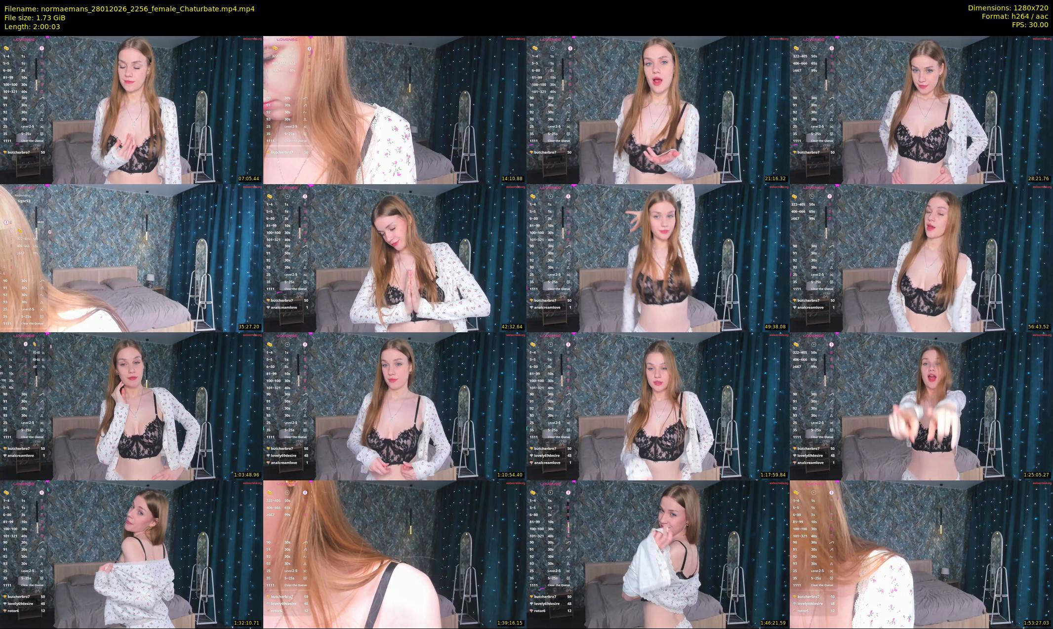 normaemans — 121 minute Chaturbate female cam show recording, 720p, Jan 28, 2026