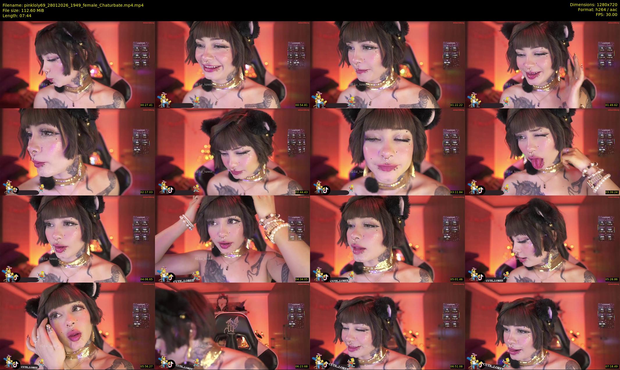 pinkloly69 — 8 minute Chaturbate female cam show recording, 720p, Jan 28, 2026