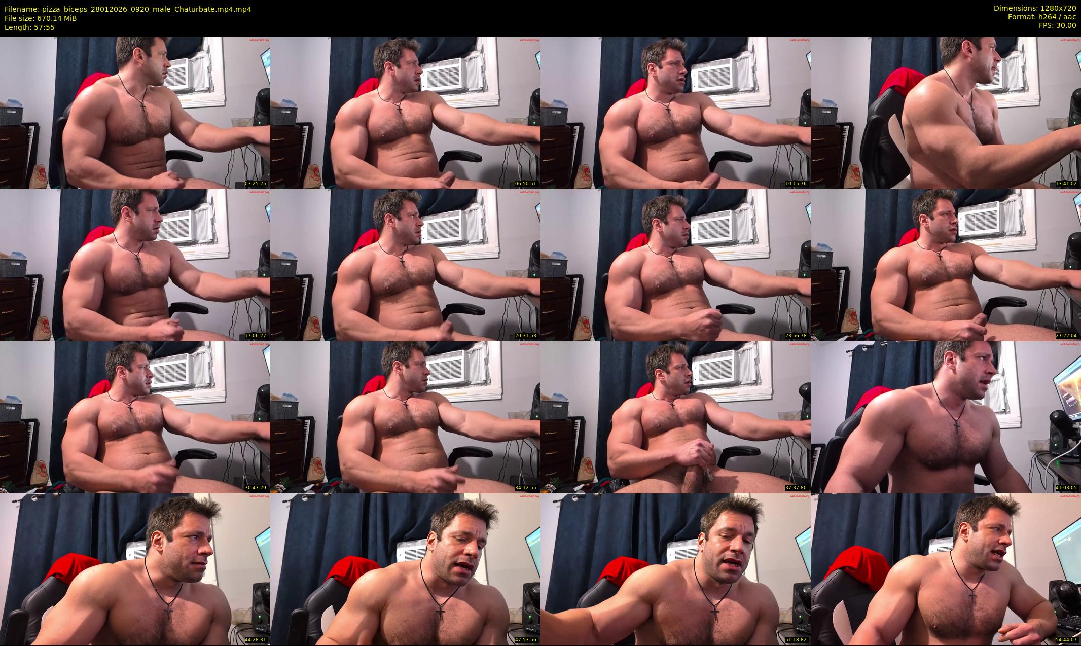 pizza_biceps — 58 minute Chaturbate male cam show recording, 720p, Jan 28, 2026