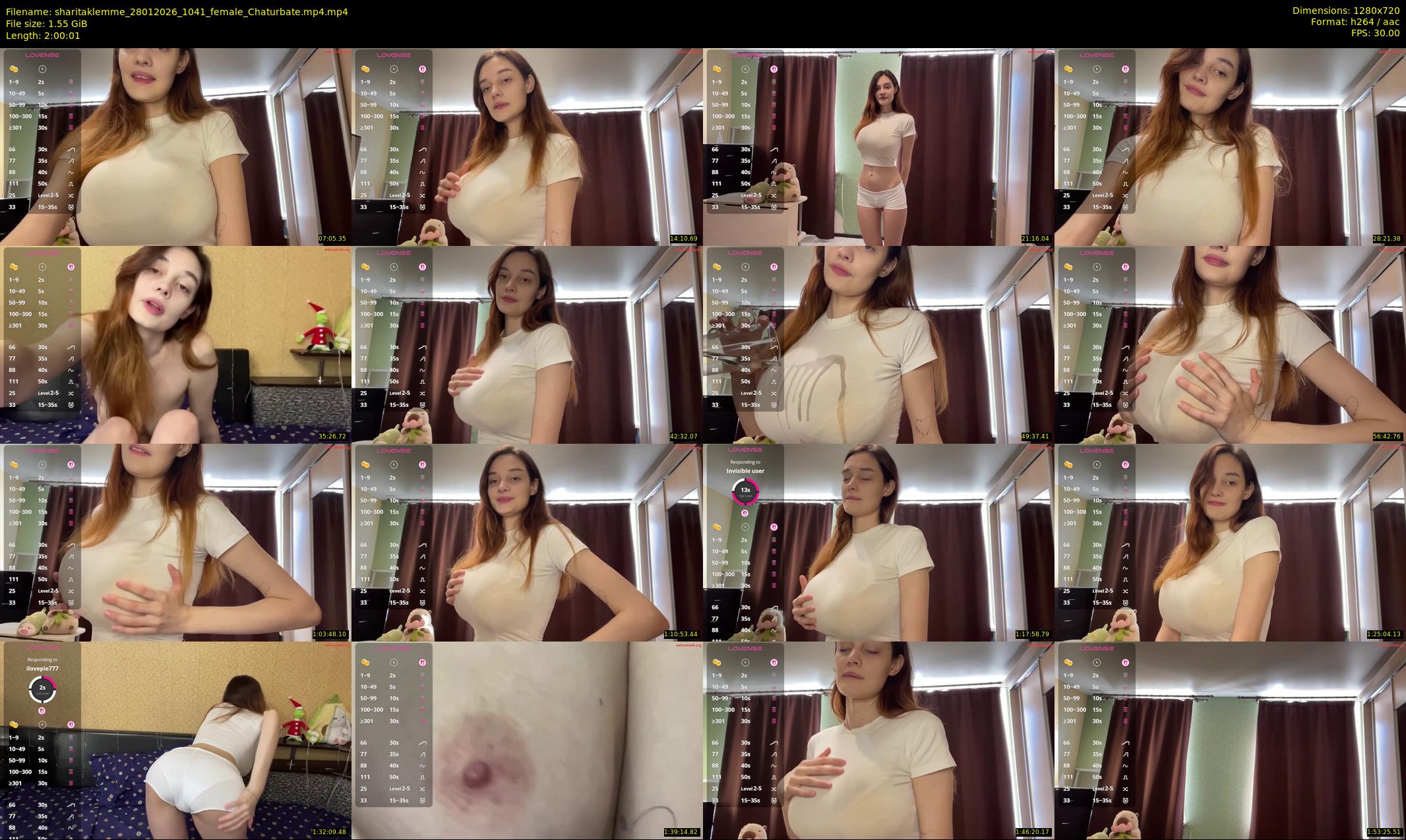 sharitaklemme — 121 minute Chaturbate female cam show recording, 720p, Jan 28, 2026