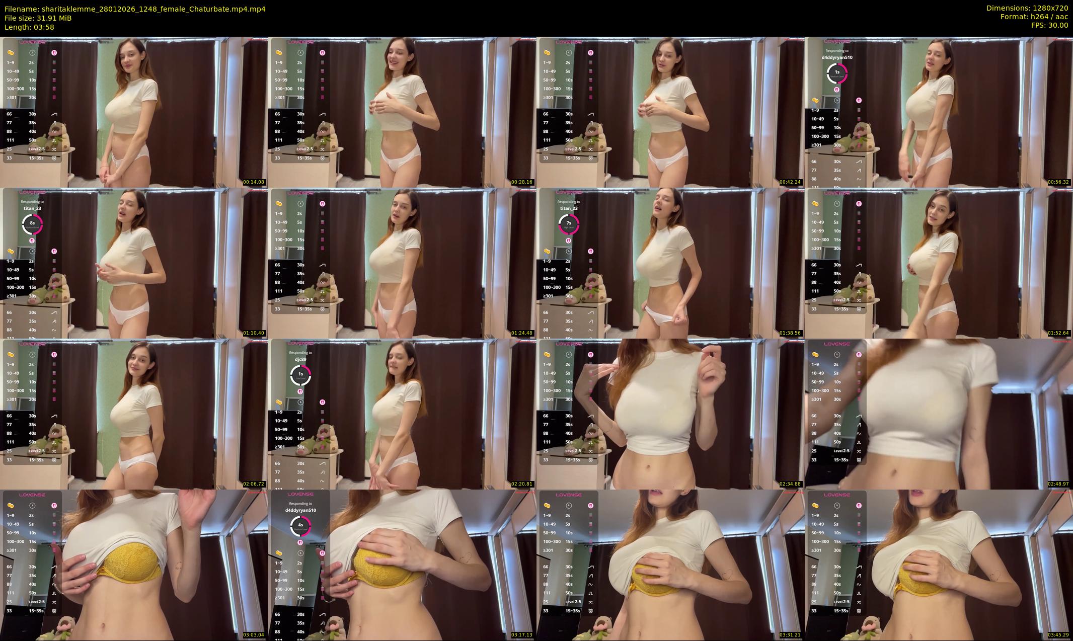 sharitaklemme — 4 minute Chaturbate female cam show recording, 720p, Jan 28, 2026
