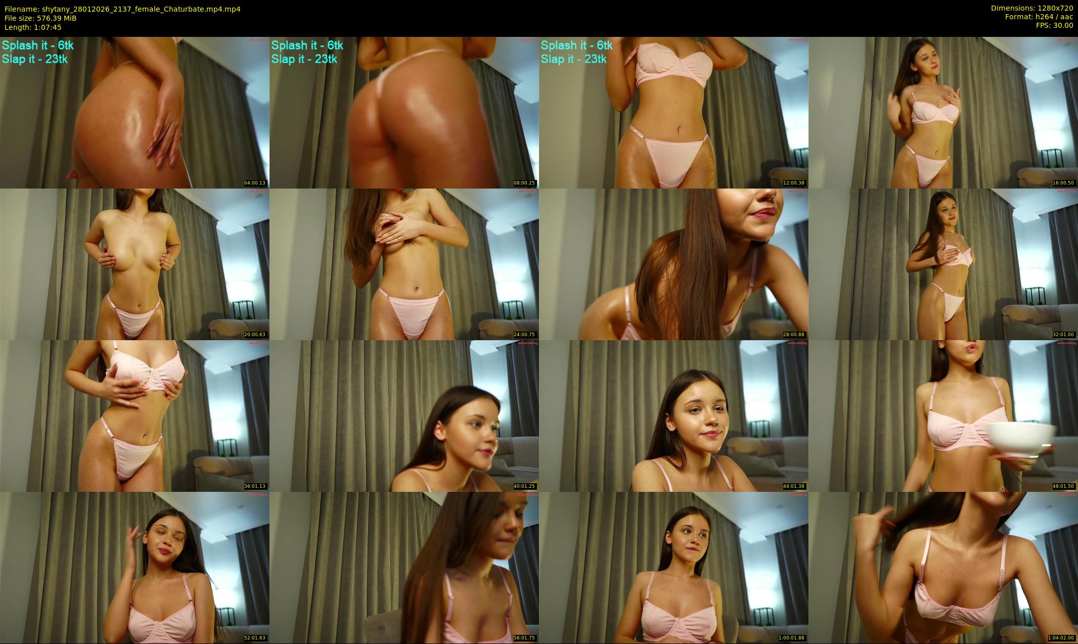 shytany — 68 minute Chaturbate female cam show recording, 720p, Jan 28, 2026