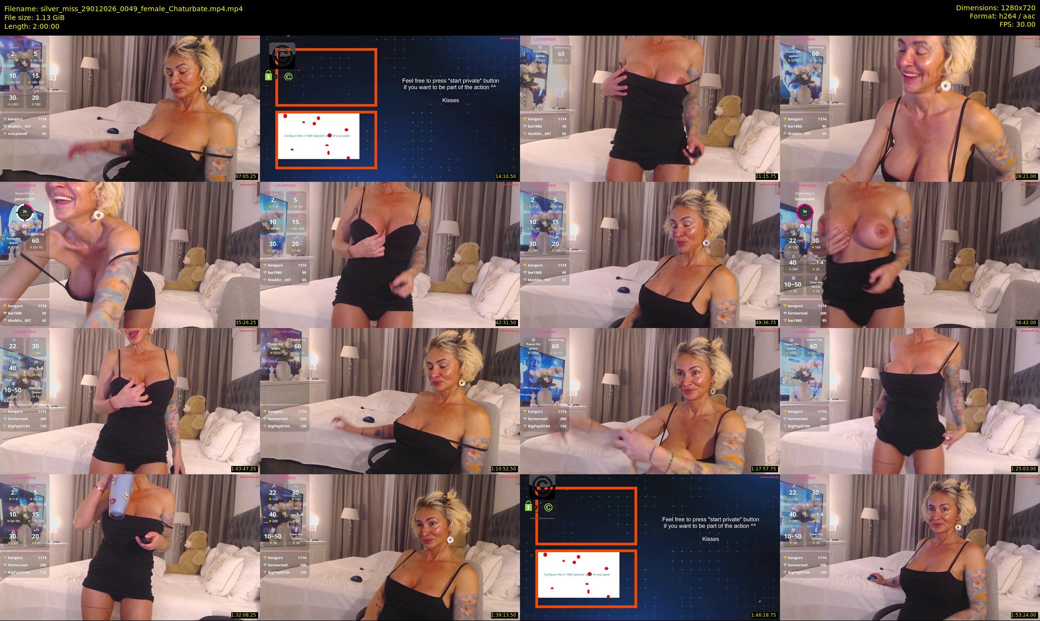 silver_miss — 120 minute Chaturbate female cam show recording, 720p, Jan 29, 2026