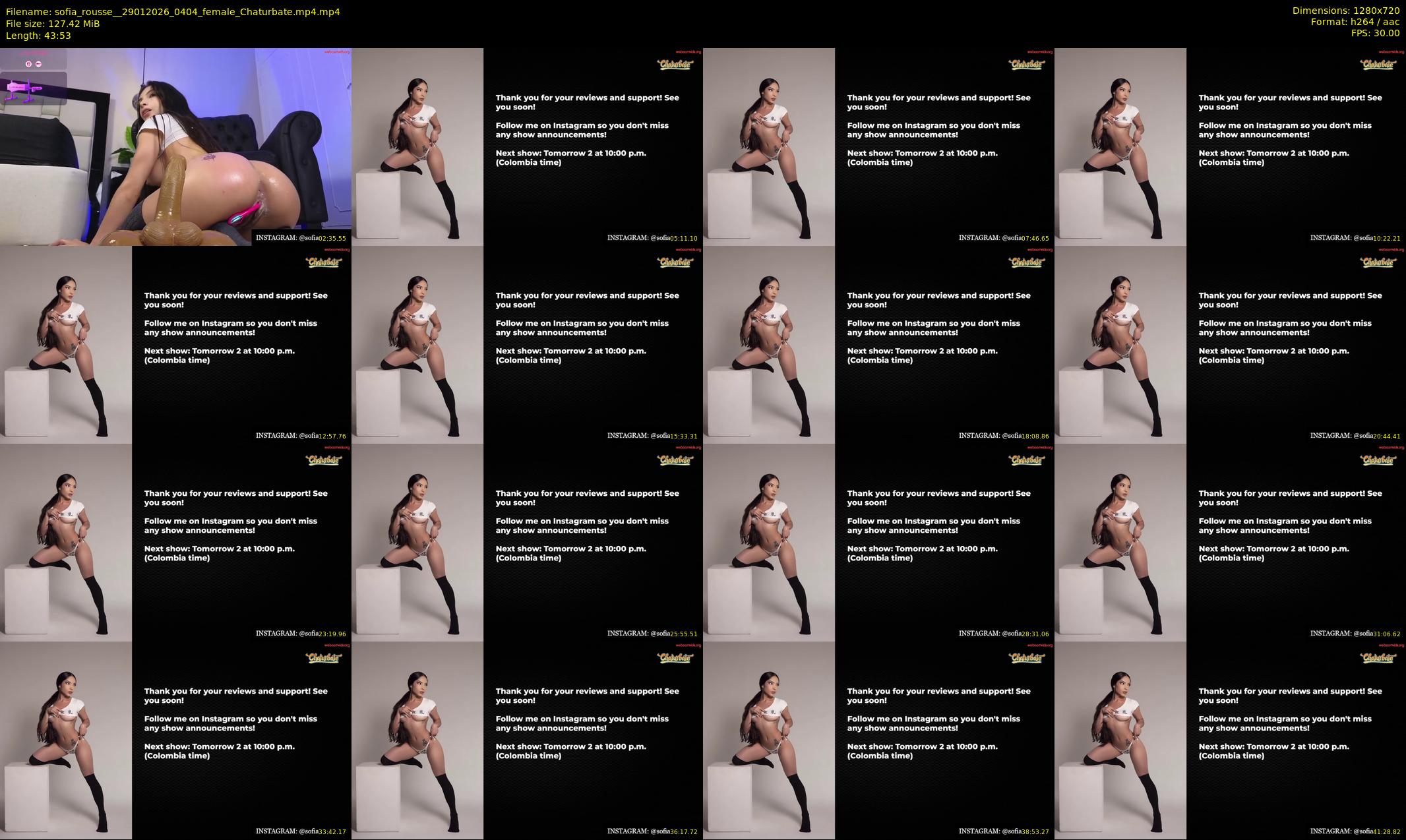 sofia_rousse_ — 44 minute Chaturbate female cam show recording, 720p, Jan 29, 2026