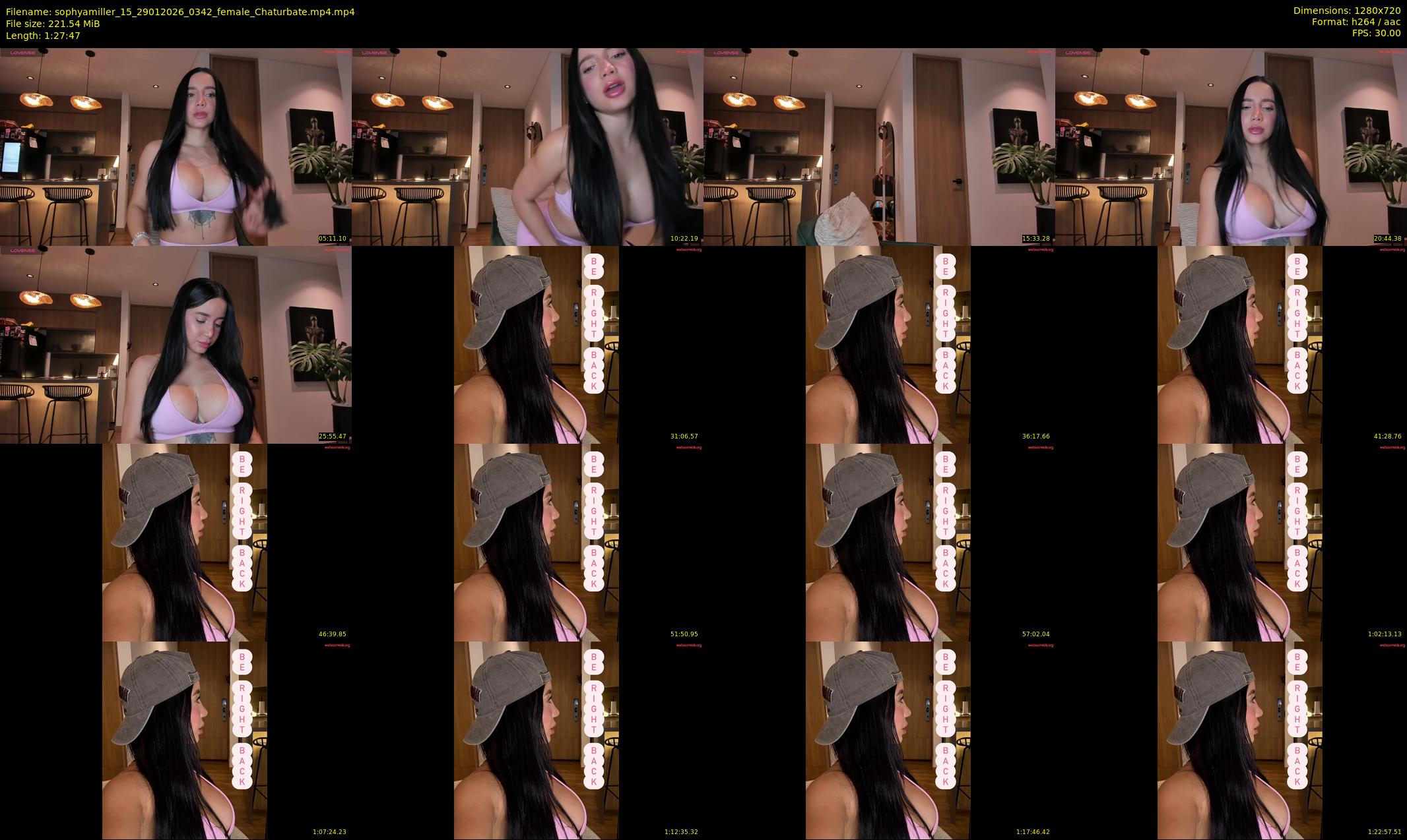 sophyamiller_15 — 88 minute Chaturbate female cam show recording, 720p, Jan 29, 2026