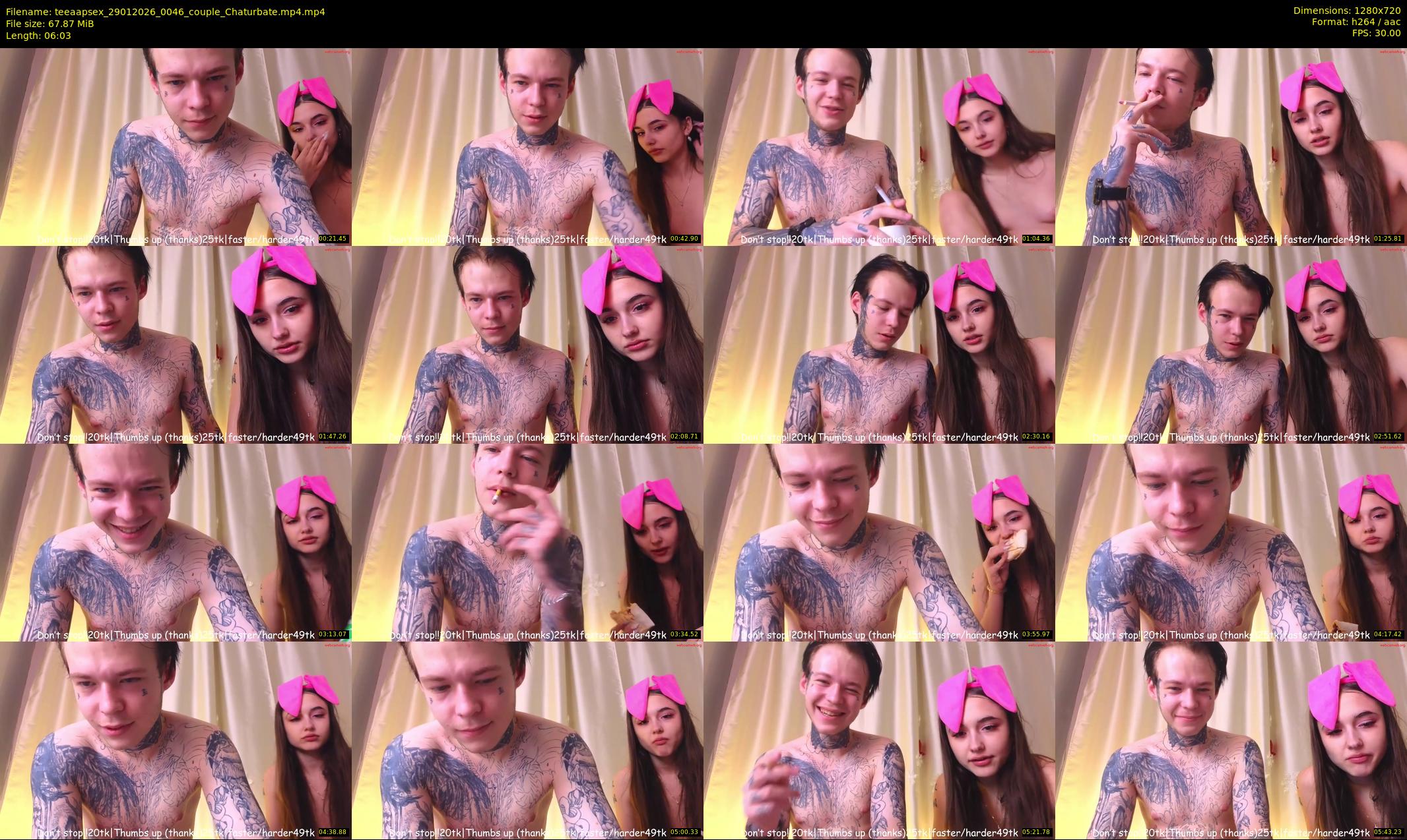 teeaapsex — 7 minute Chaturbate couple cam show recording, 720p, Jan 29, 2026