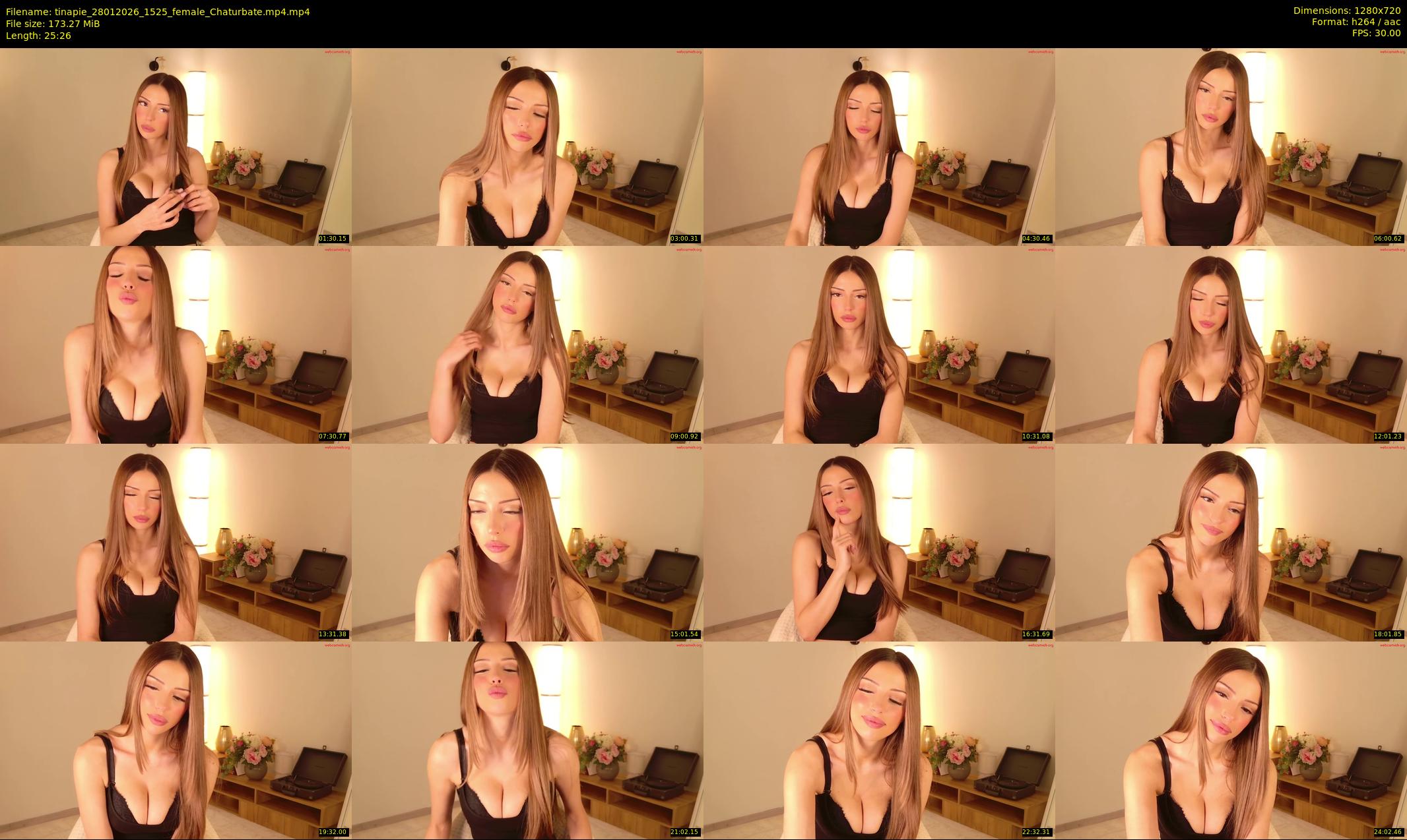 tinapie — 26 minute Chaturbate female cam show recording, 720p, Jan 28, 2026