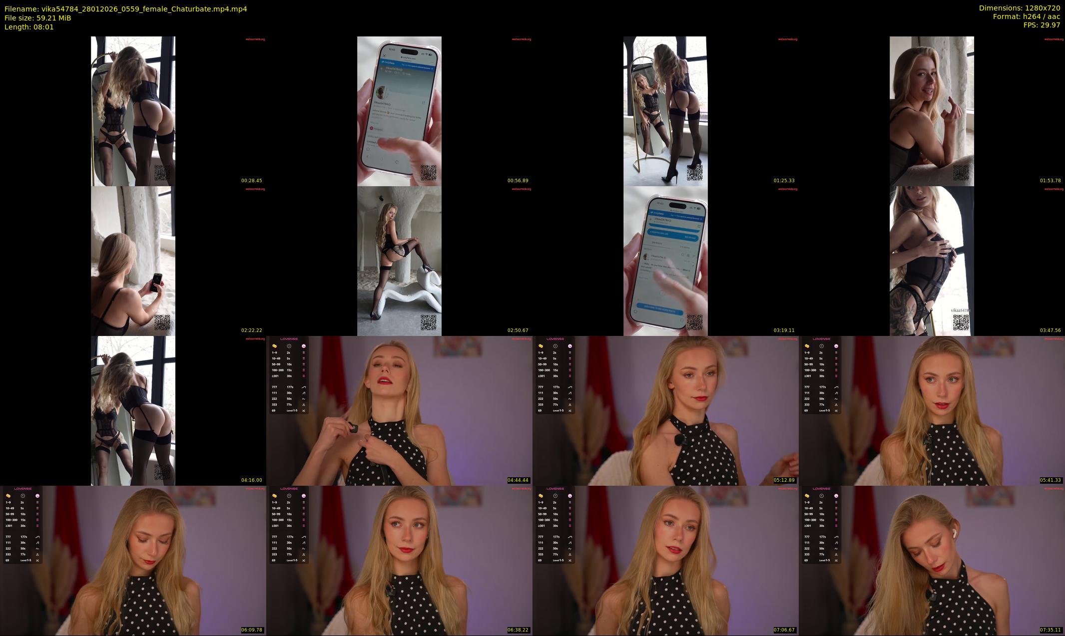 vika54784 — 9 minute Chaturbate female cam show recording, 720p, Jan 28, 2026