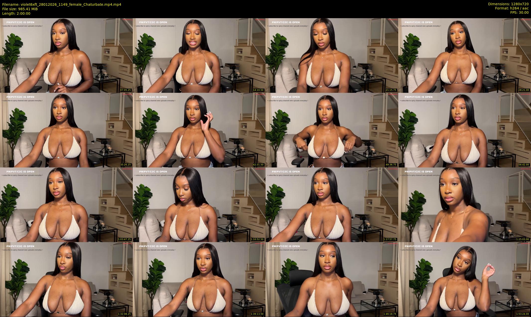 violet6xft — 120 minute Chaturbate female cam show recording, 720p, Jan 28, 2026