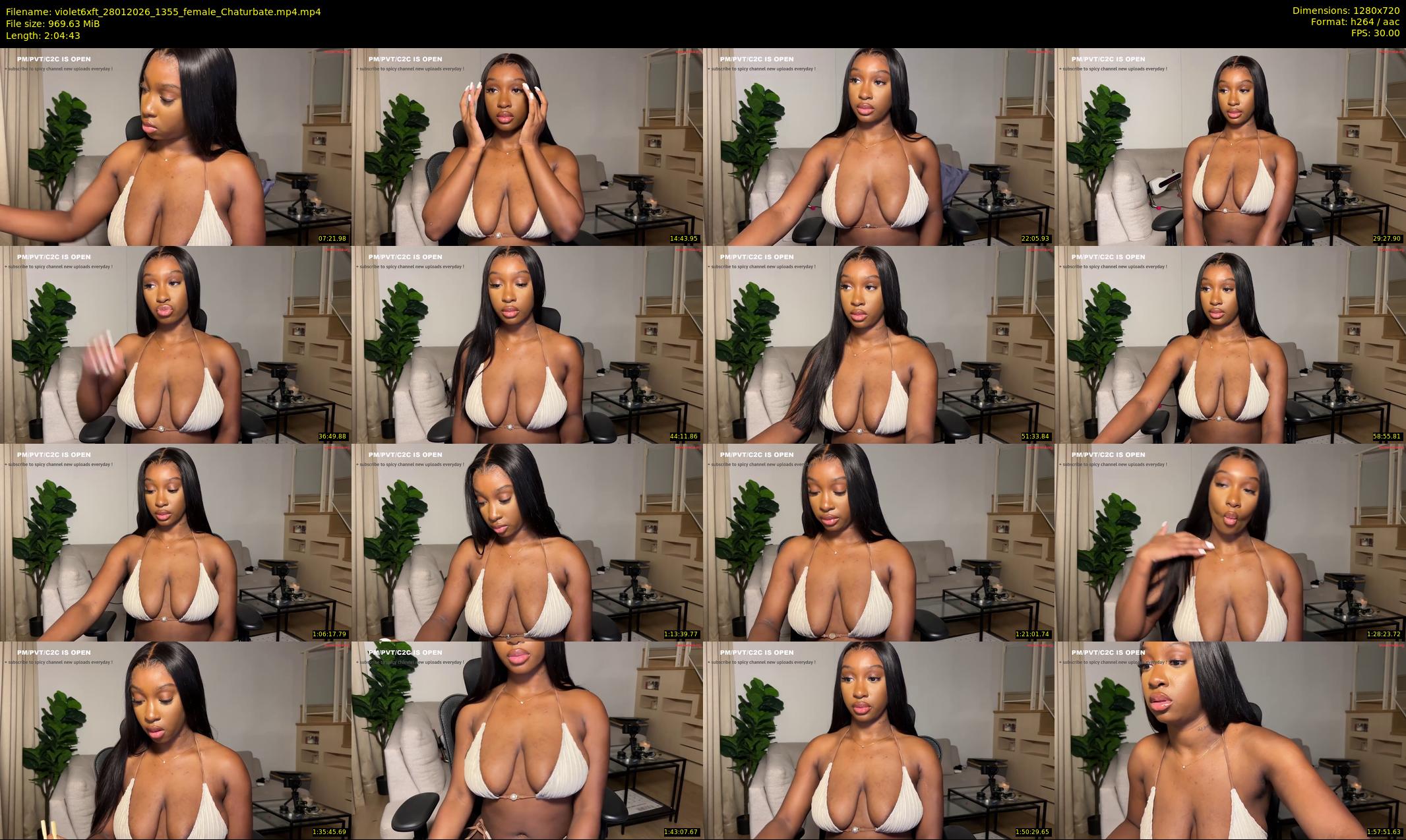 violet6xft — 125 minute Chaturbate female cam show recording, 720p, Jan 28, 2026