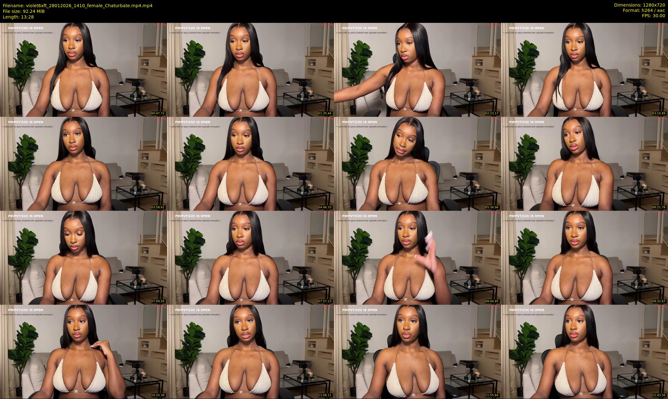 violet6xft — 14 minute Chaturbate female cam show recording, 720p, Jan 28, 2026