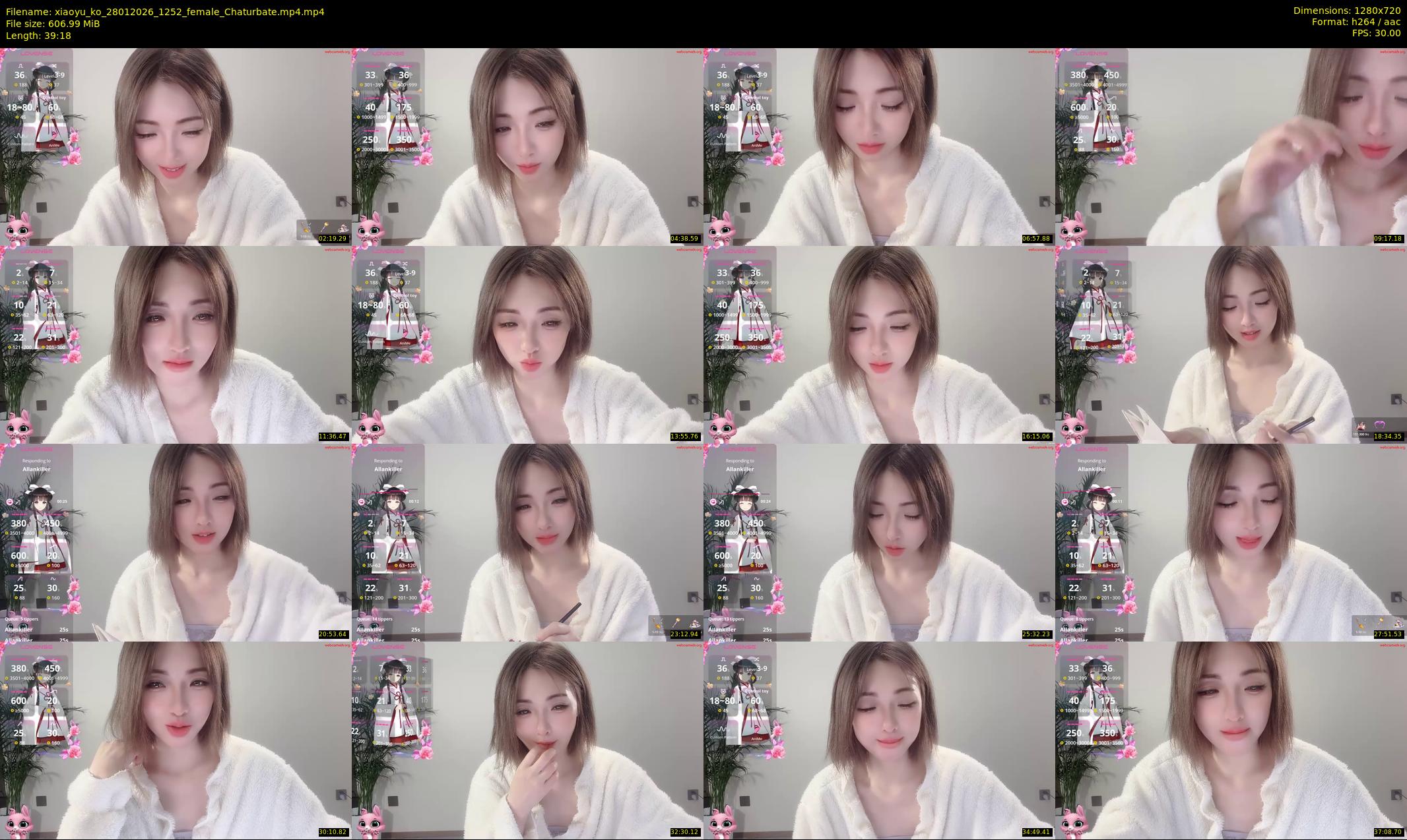 xiaoyu_ko — 40 minute Chaturbate female cam show recording, 720p, Jan 28, 2026