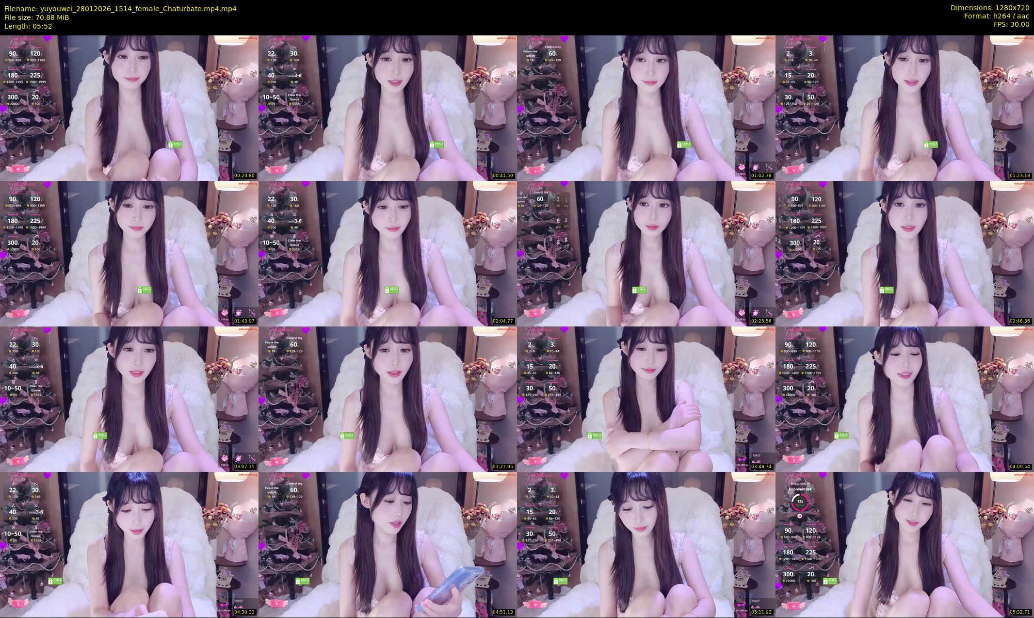 yuyouwei — 6 minute Chaturbate female cam show recording, 720p, Jan 28, 2026