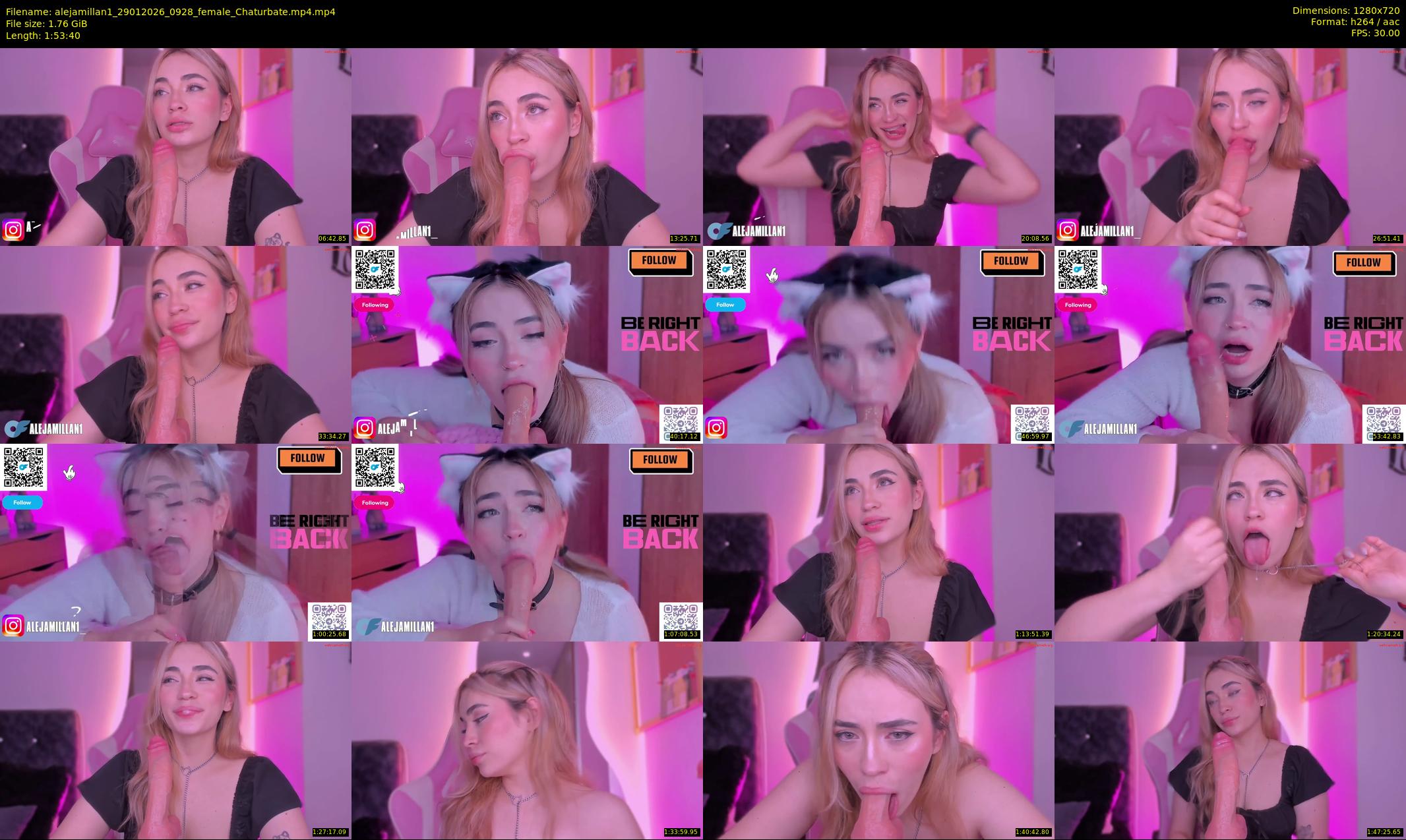 alejamillan1 — 114 minute Chaturbate female cam show recording, 720p, Jan 29, 2026