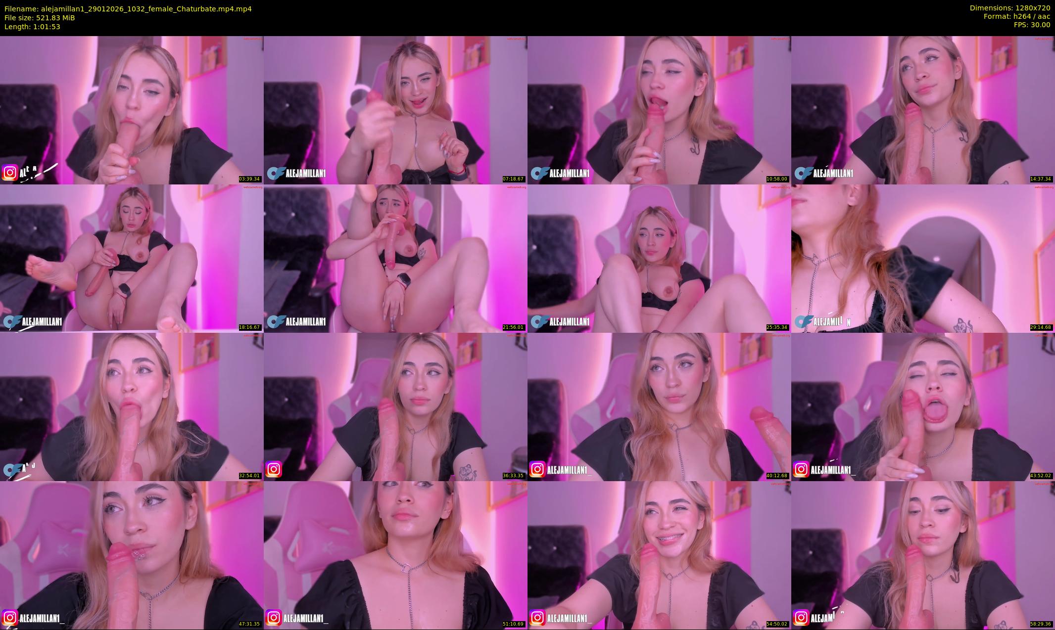 alejamillan1 — 62 minute Chaturbate female cam show recording, 720p, Jan 29, 2026