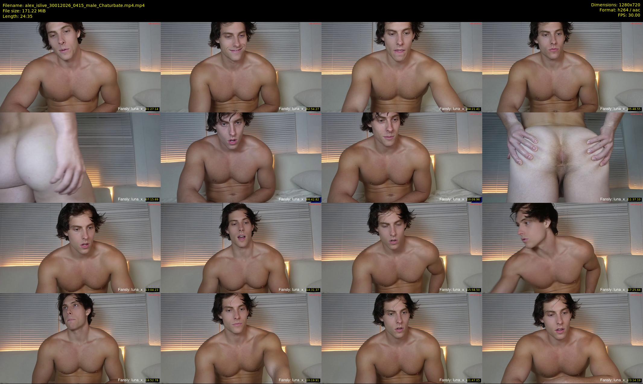 alex_islive — 25 minute Chaturbate male cam show recording, 720p, Jan 30, 2026
