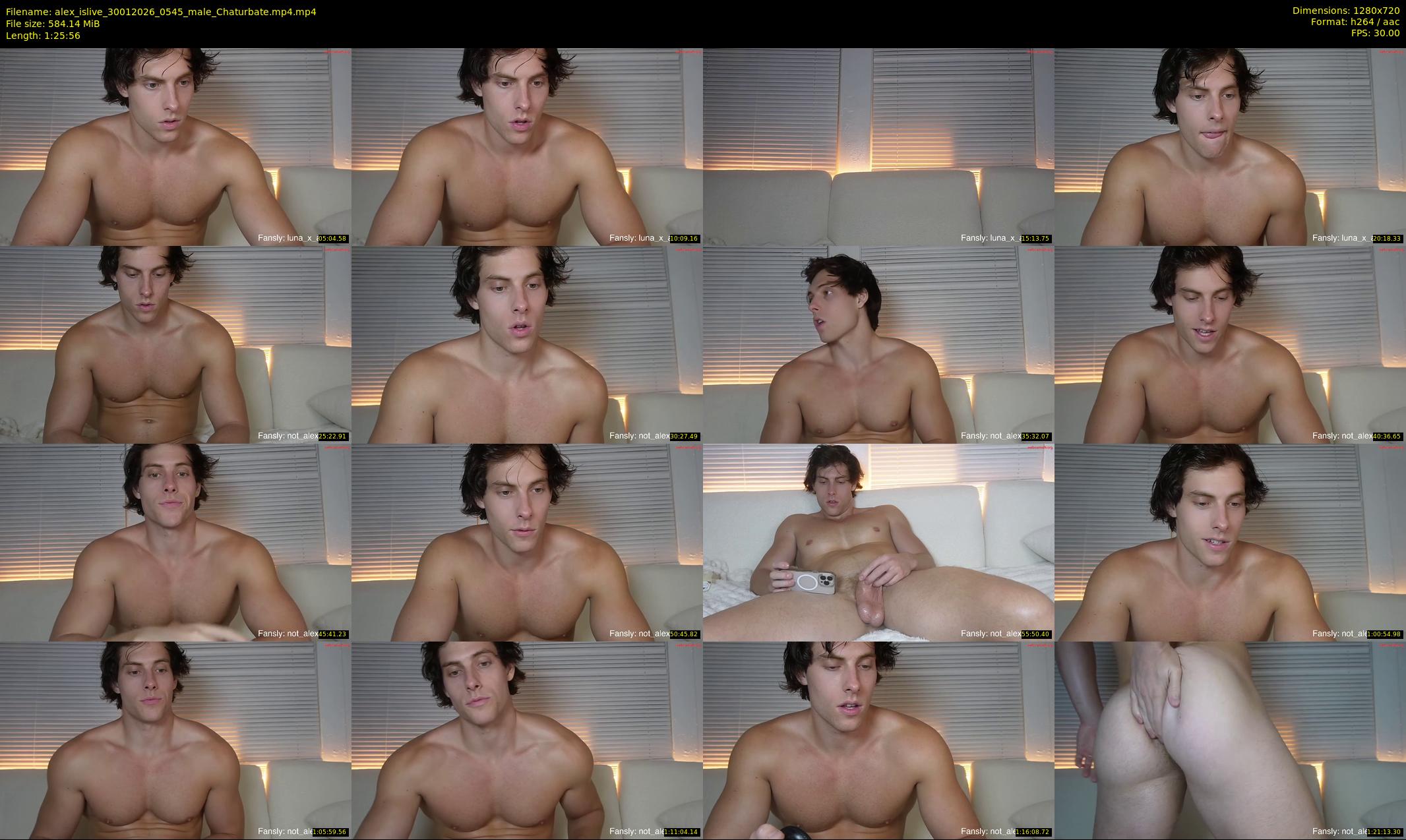 alex_islive — 86 minute Chaturbate male cam show recording, 720p, Jan 30, 2026