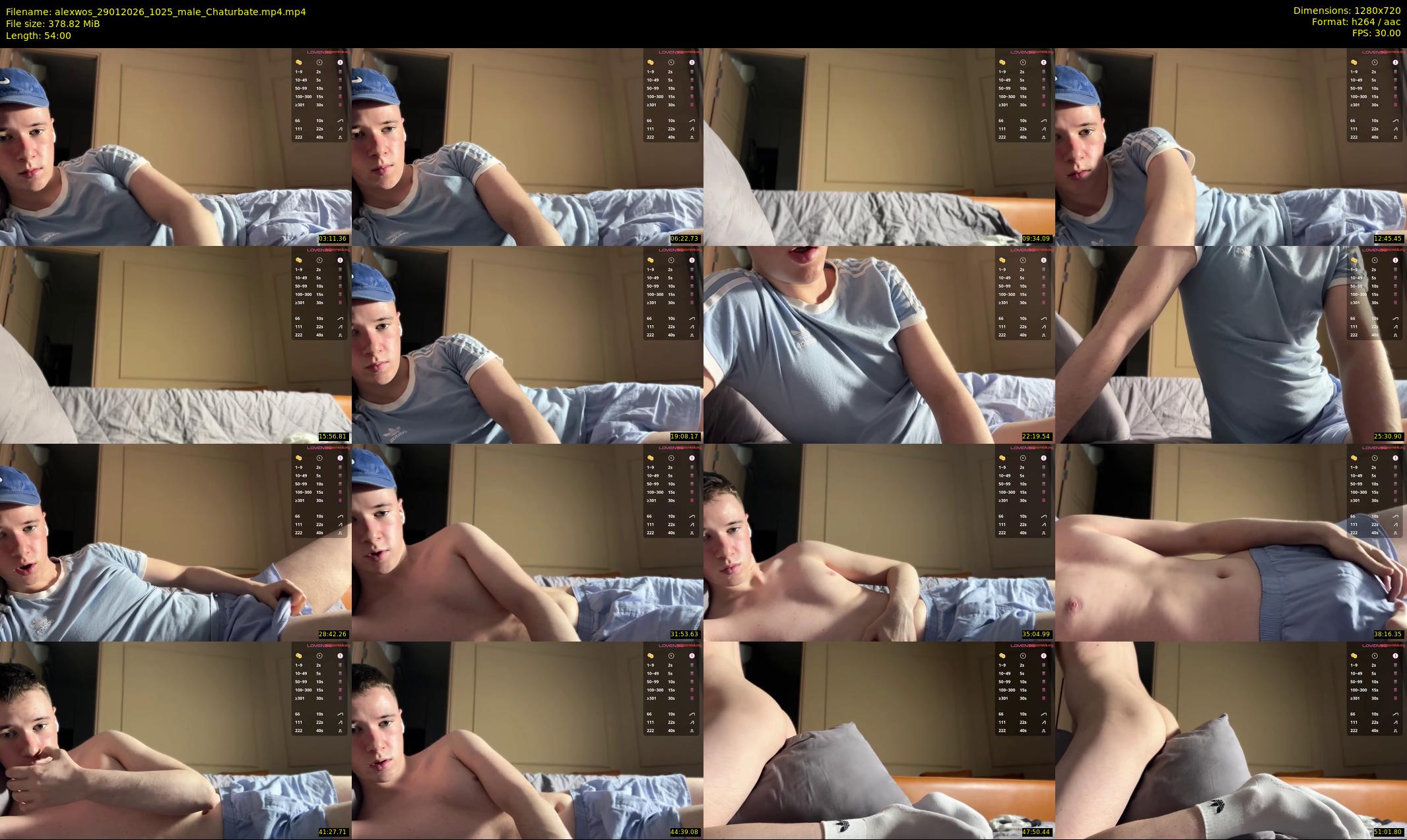 alexwos — 54 minute Chaturbate male cam show recording, 720p, Jan 29, 2026