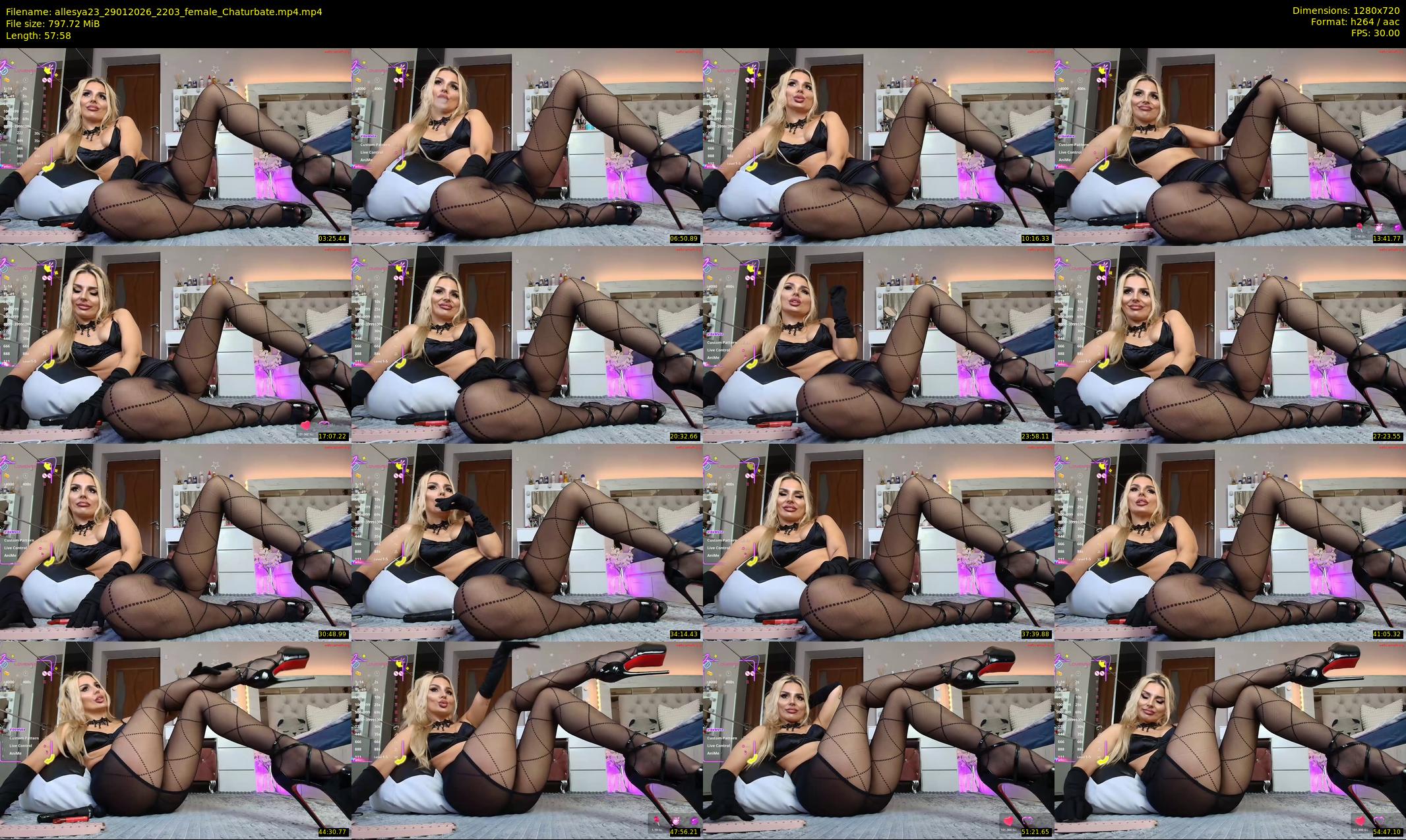 allesya23 — 58 minute Chaturbate female cam show recording, 720p, Jan 29, 2026