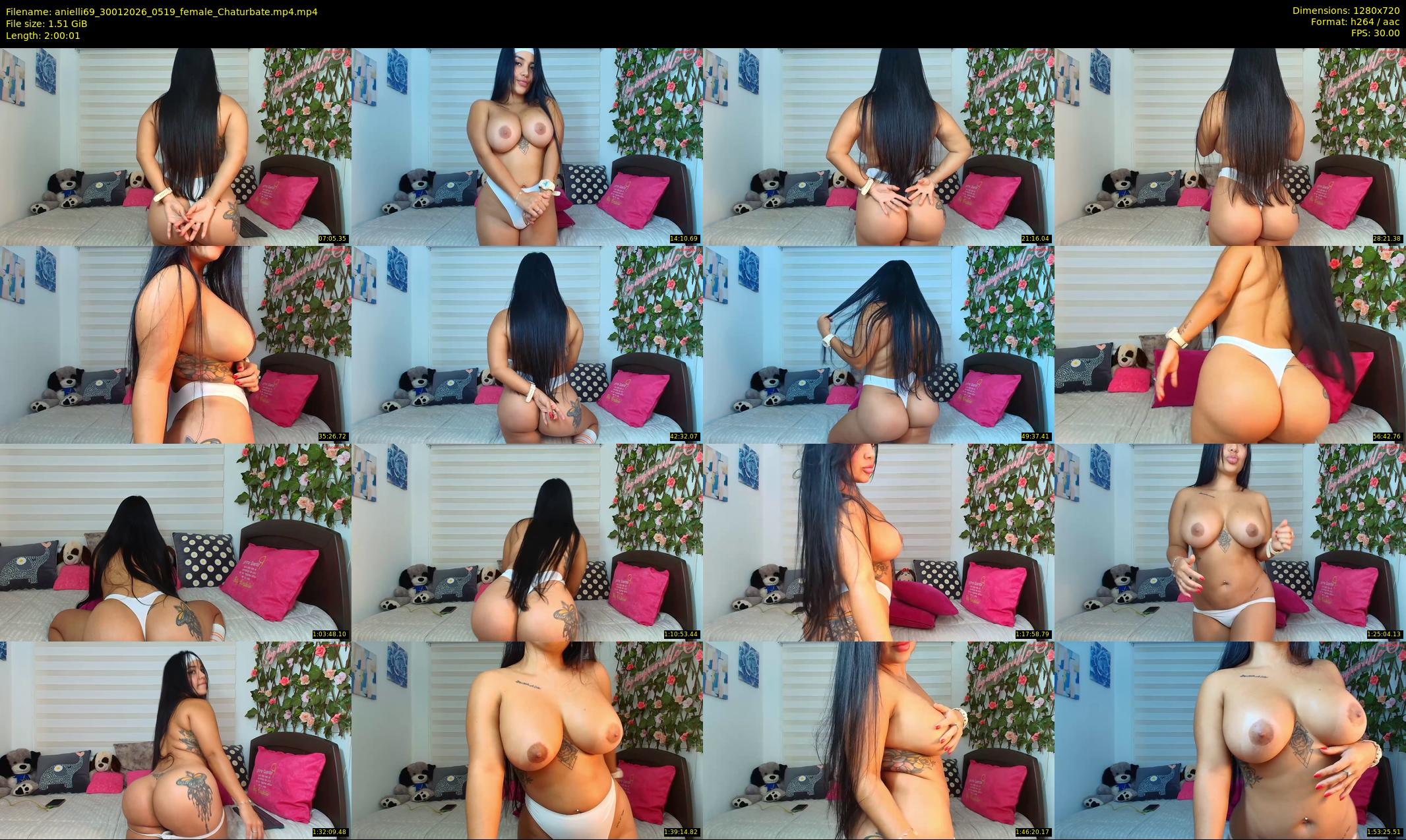 anielli69 — 121 minute Chaturbate female cam show recording, 720p, Jan 30, 2026