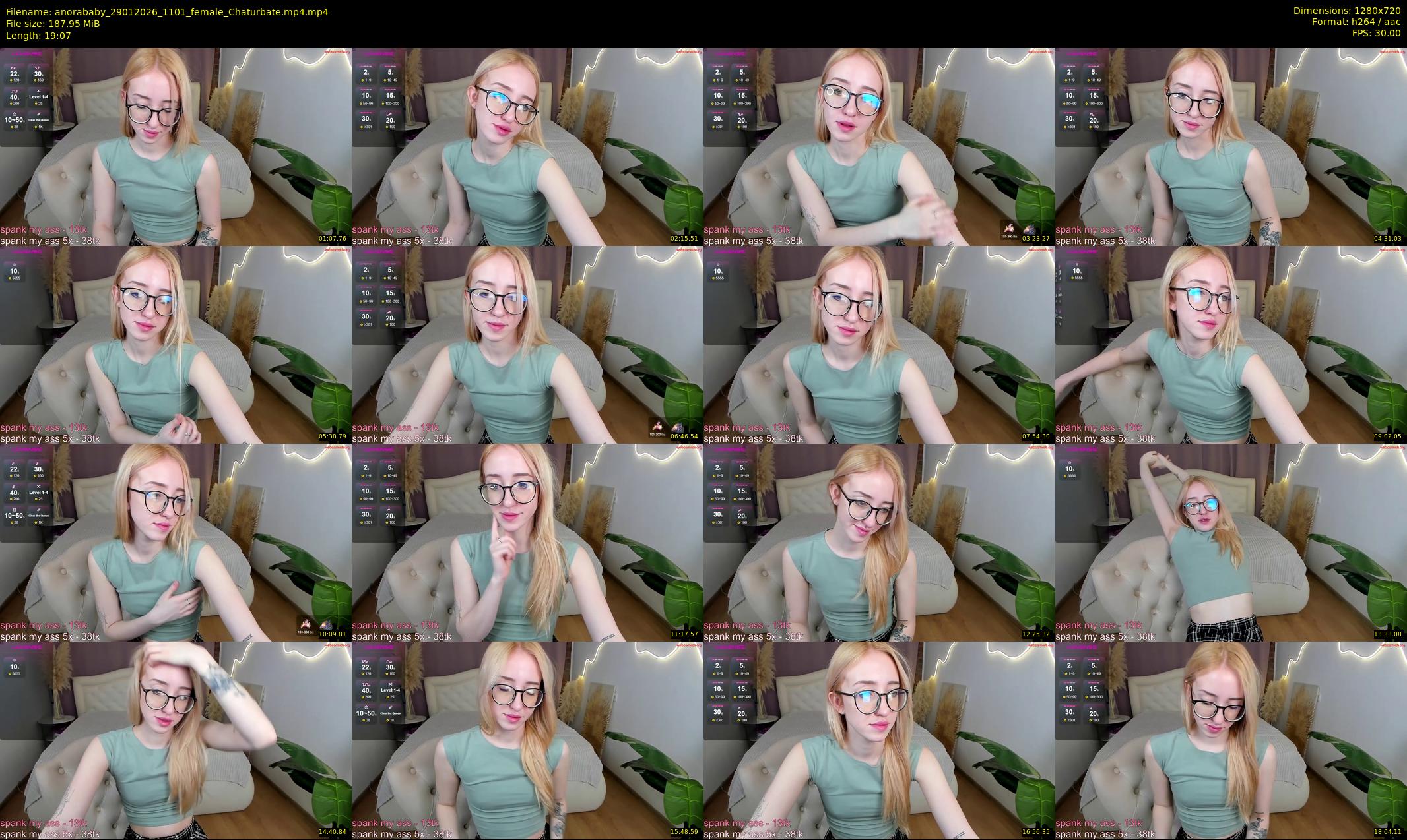 anorababy — 20 minute Chaturbate female cam show recording, 720p, Jan 29, 2026