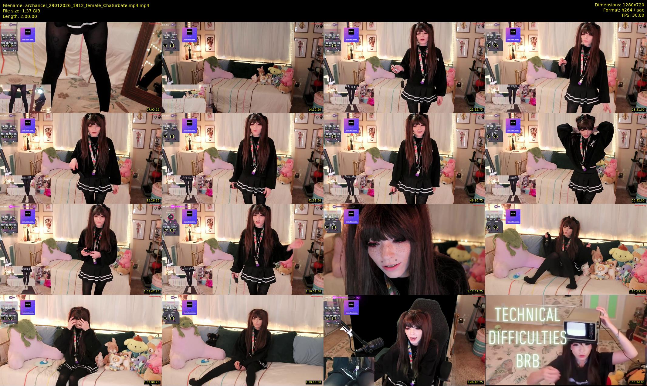 archancel — 120 minute Chaturbate female cam show recording, 720p, Jan 29, 2026