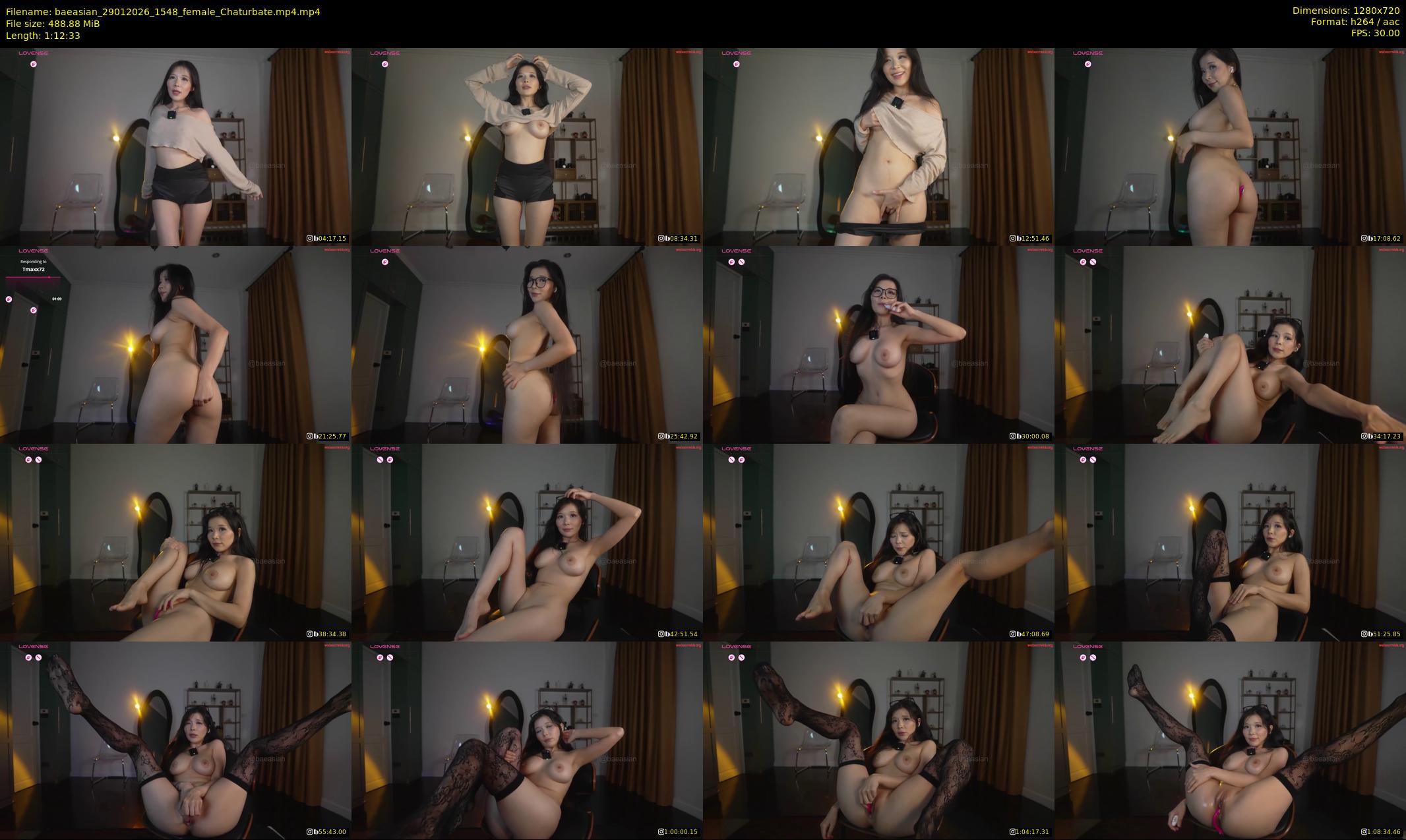 baeasian — 73 minute Chaturbate female cam show recording, 720p, Jan 29, 2026