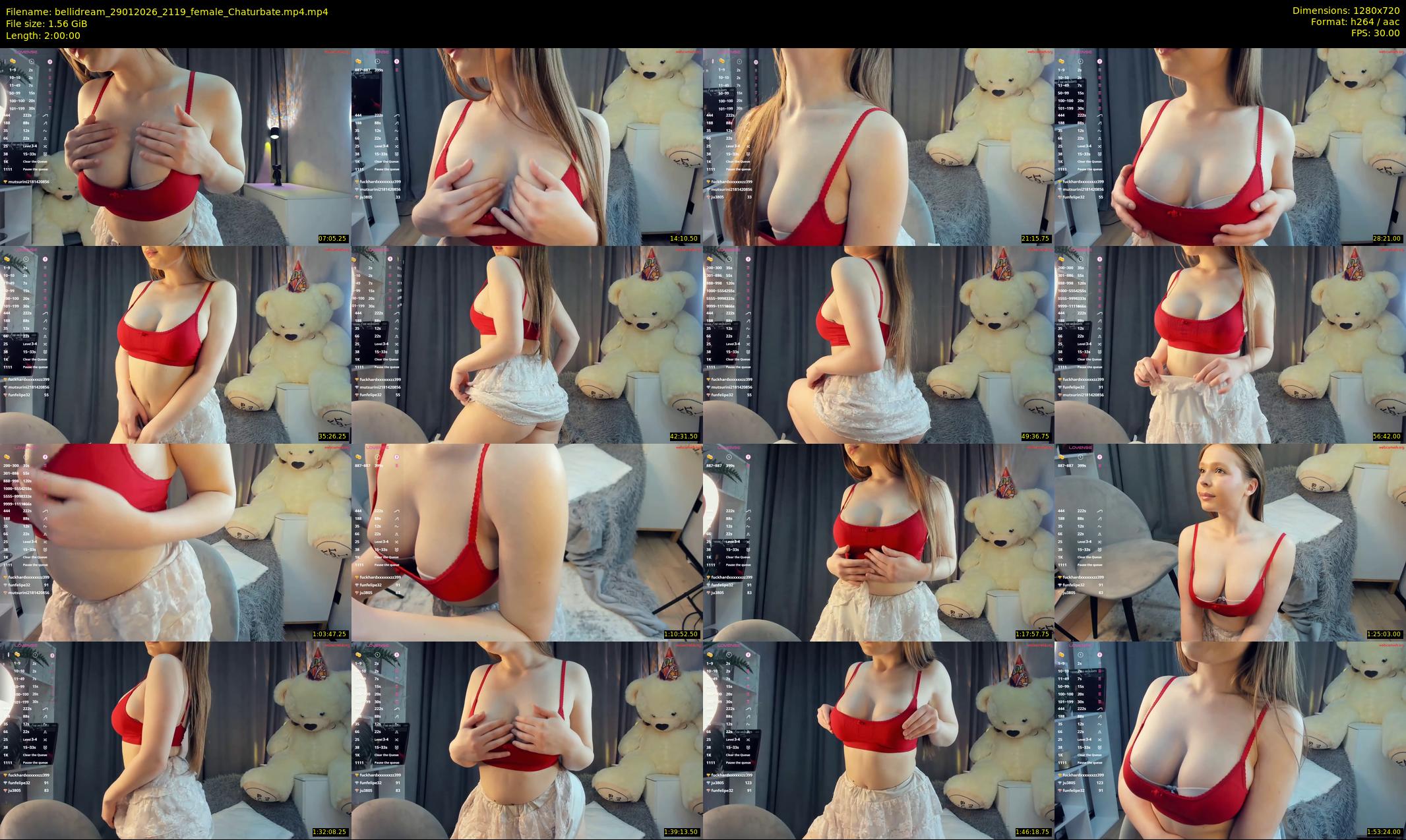 bellidream — 120 minute Chaturbate female cam show recording, 720p, Jan 29, 2026