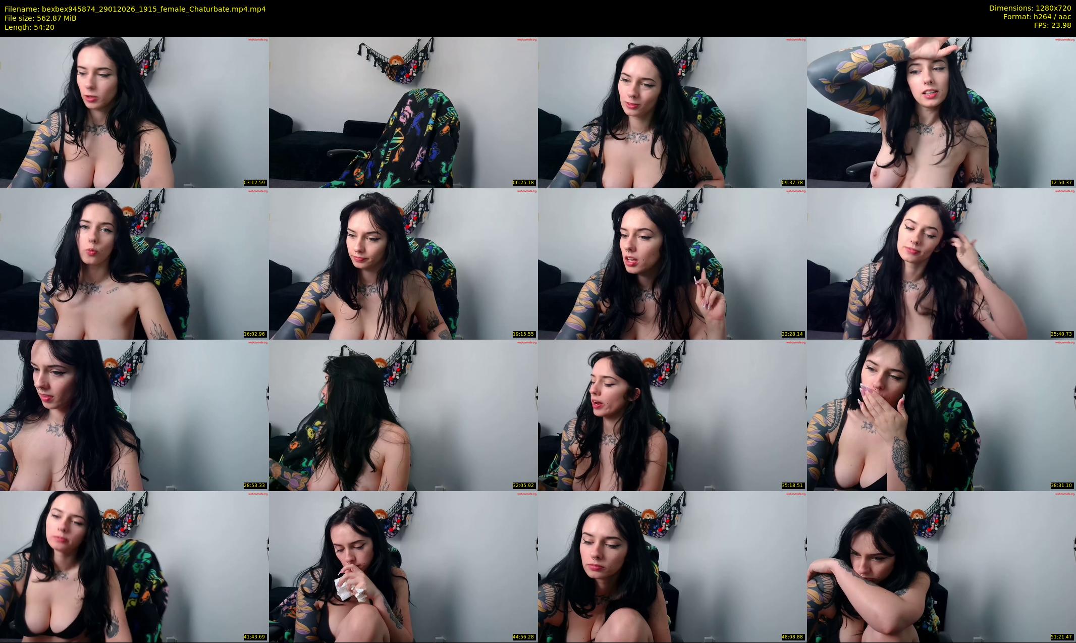 bexbex945874 — 55 minute Chaturbate female cam show recording, 720p, Jan 29, 2026