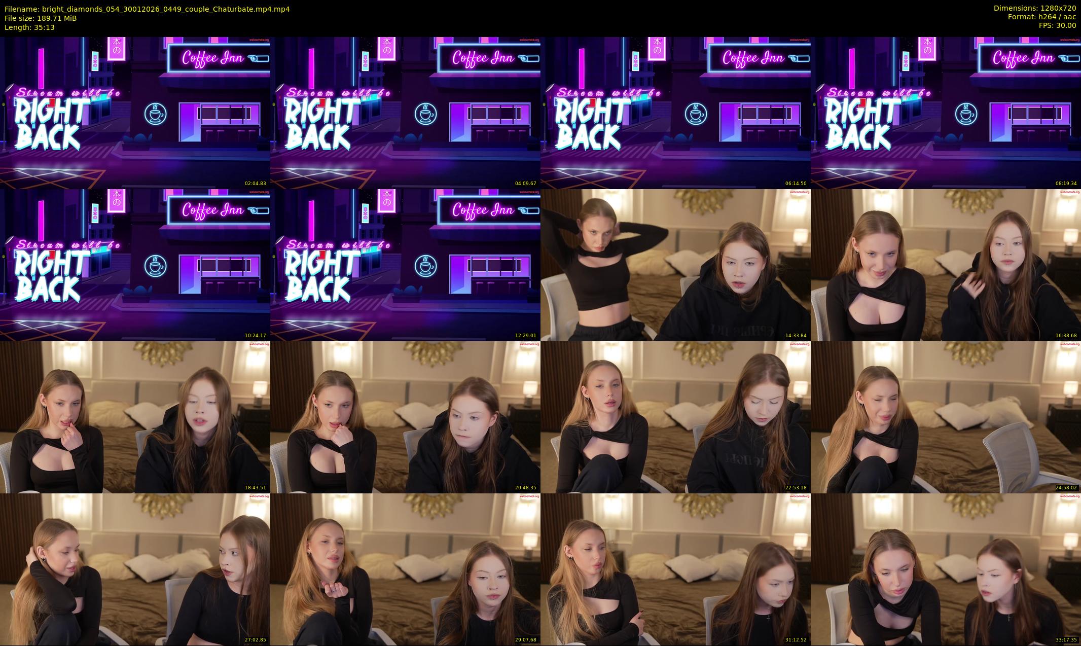 bright_diamonds_054 — 36 minute Chaturbate couple cam show recording, 720p, Jan 30, 2026